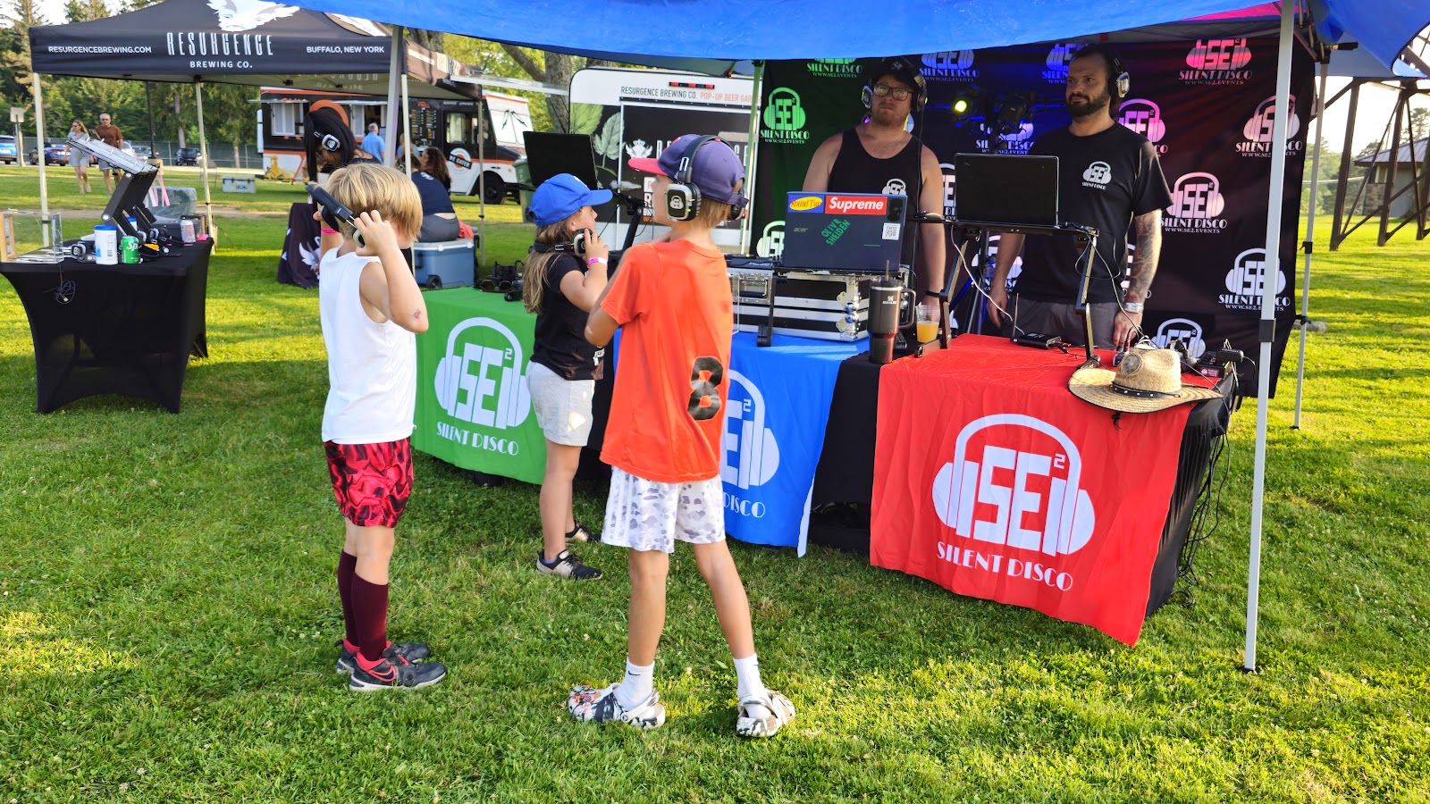 SE2 Silent Disco photo showing glowing headphones and event energy with website gallery moment, asset DL6VJM.