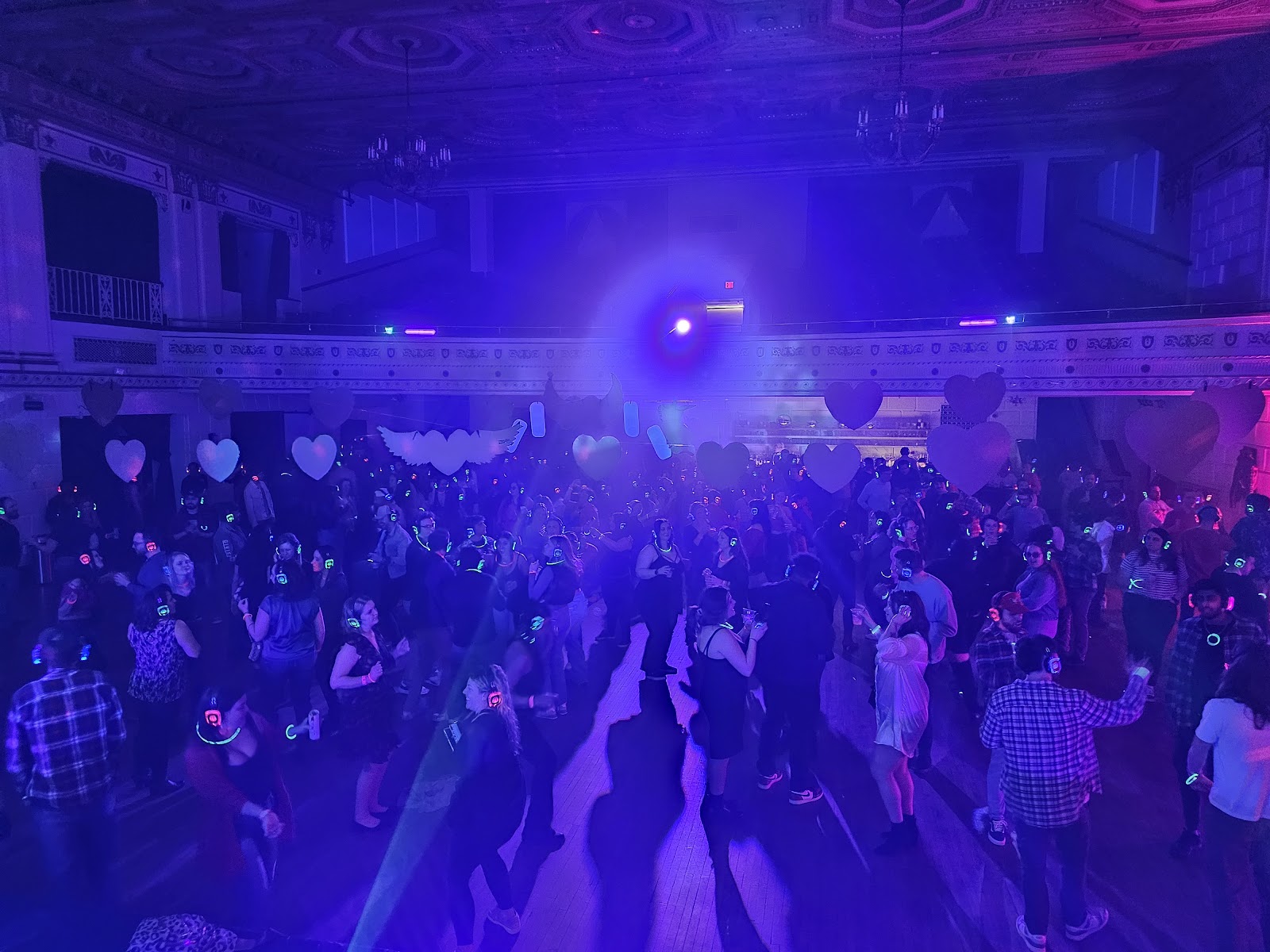 SE2 Silent Disco photo showing an SE2 Silent Disco event moment with party lighting, asset U3KJ4K.