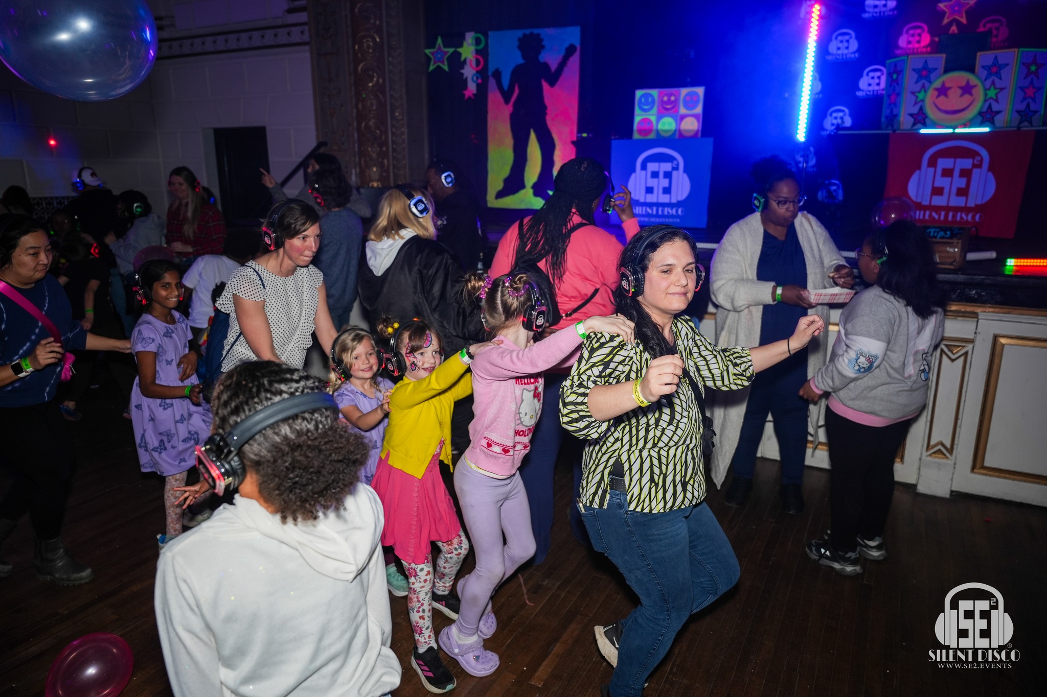 SE2 Silent Disco guests at 500 Pearl in Buffalo.
