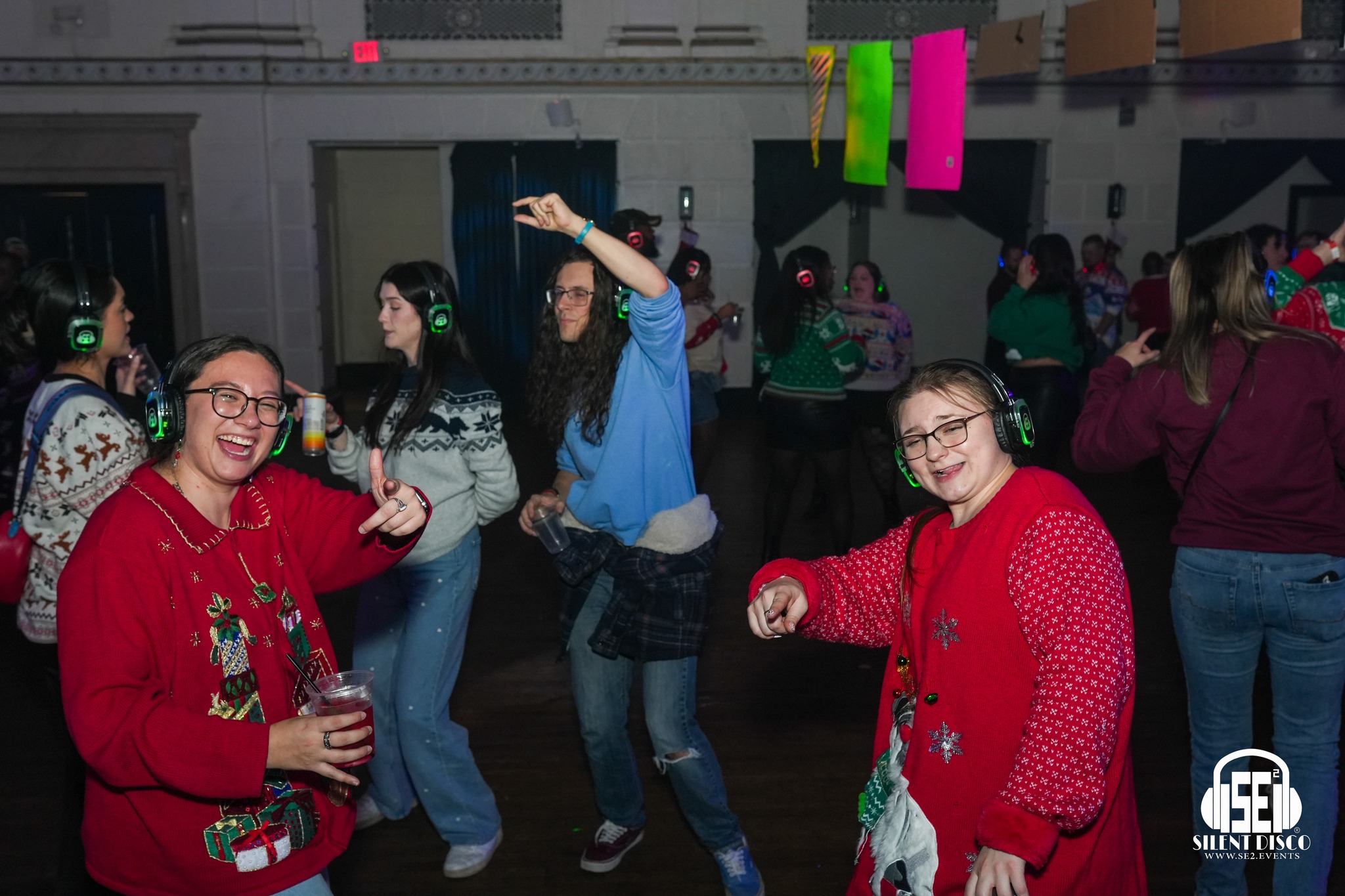 SE2 Silent Disco guests at 500 Pearl in Buffalo.