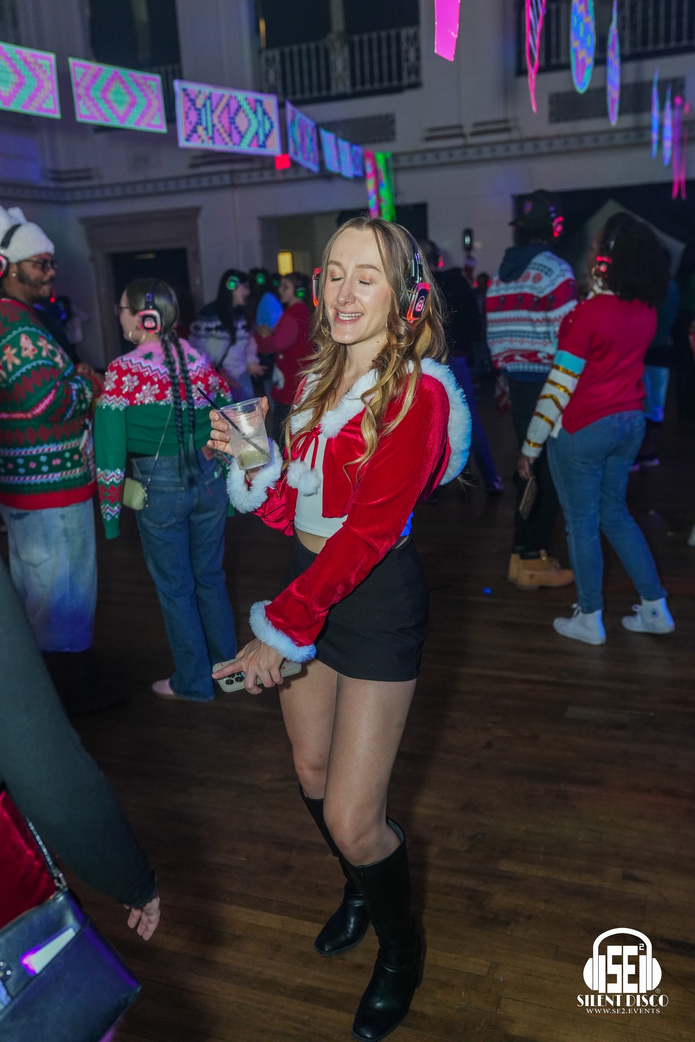 SE2 Silent Disco guests at 500 Pearl in Buffalo.