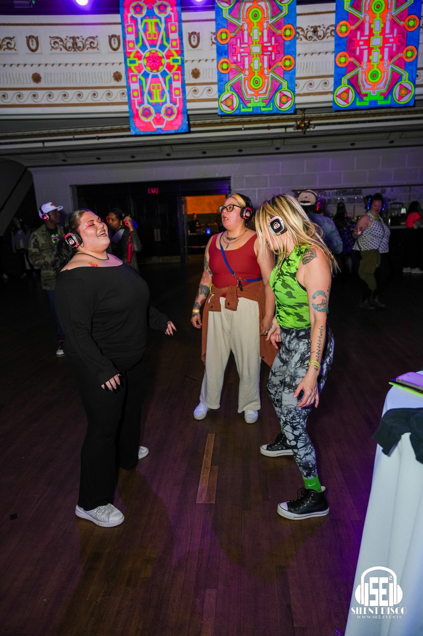 SE2 Silent Disco guests at 500 Pearl in Buffalo.
