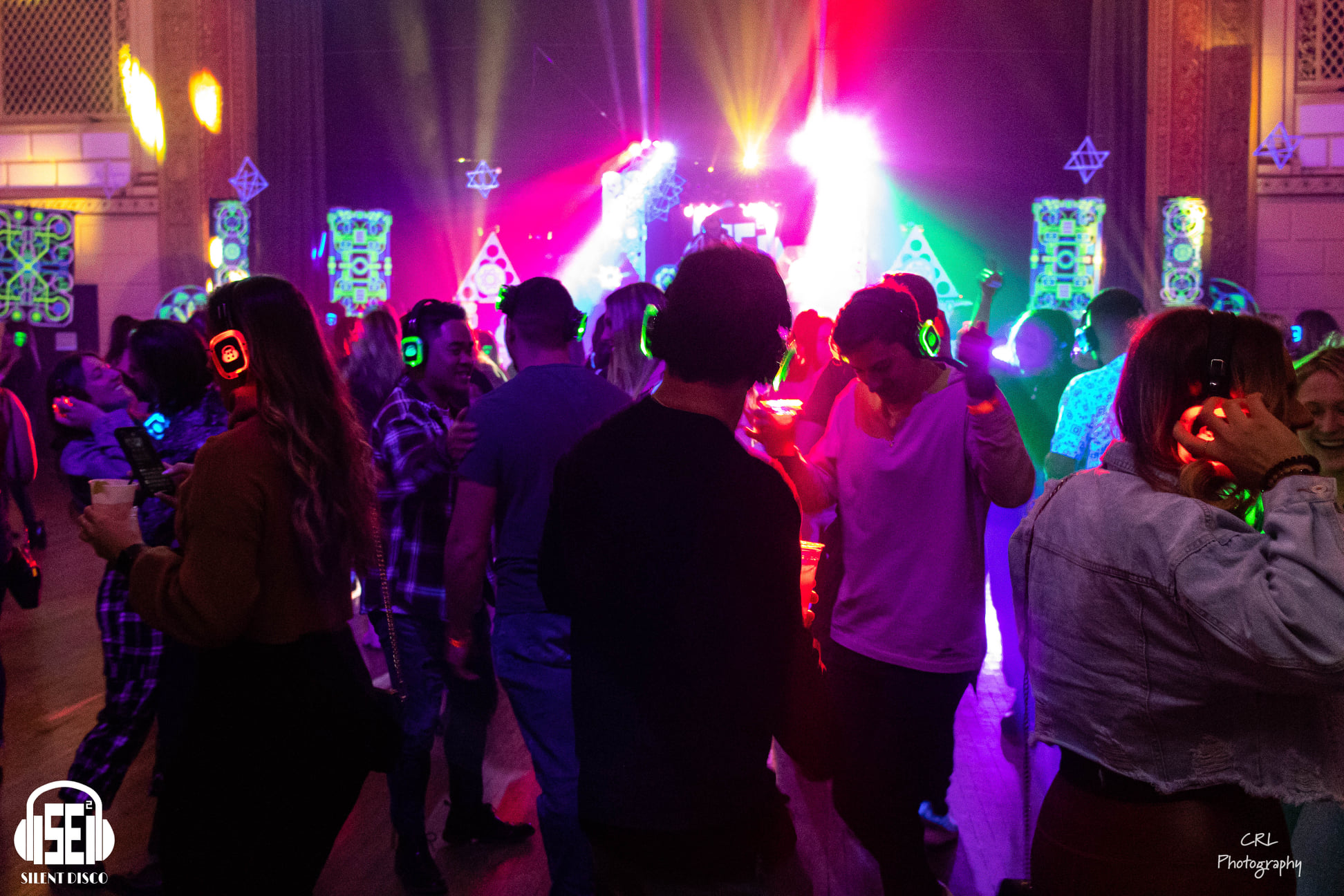 SE2 Silent Disco guests at 500 Pearl in Buffalo.