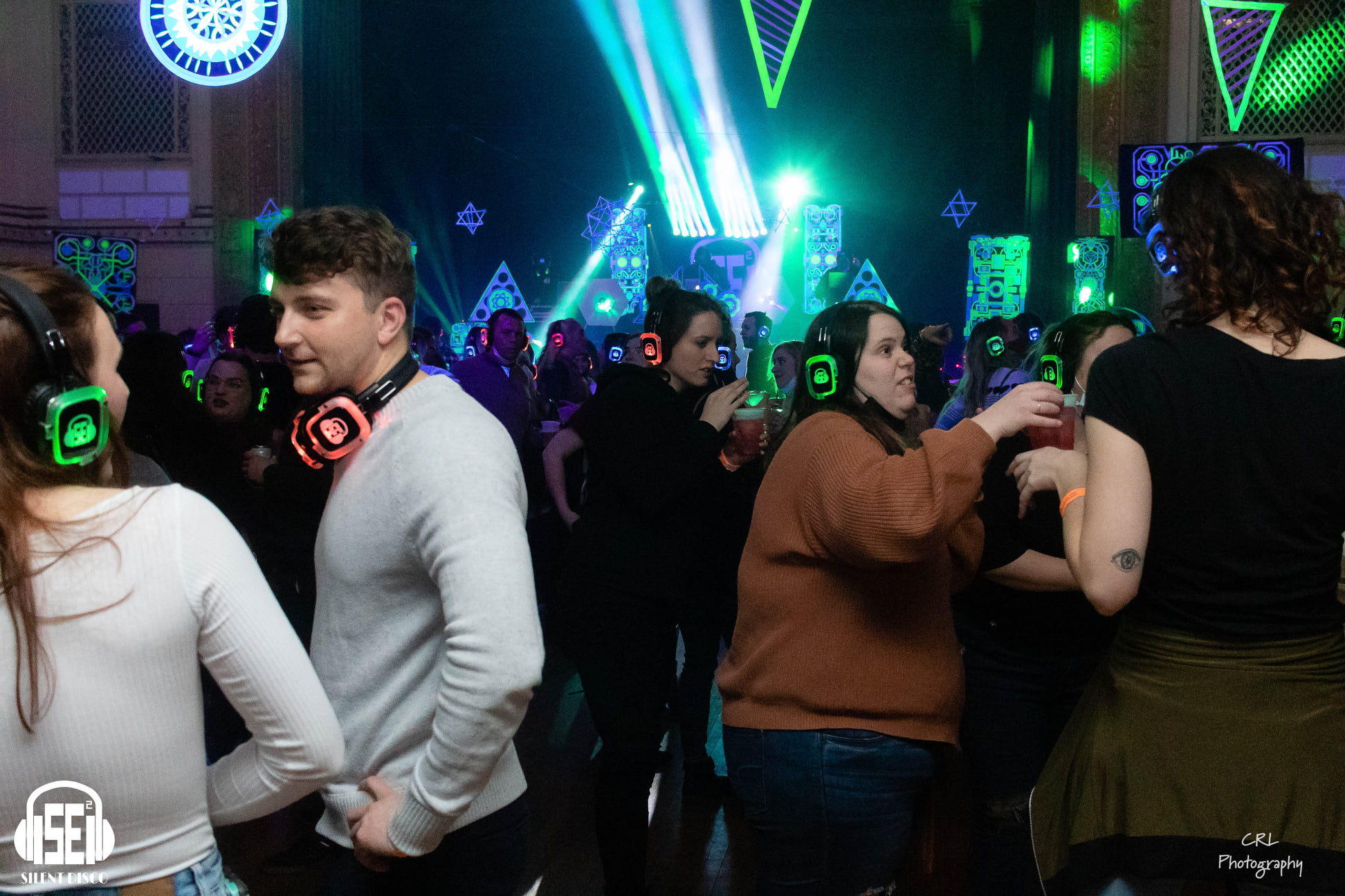 SE2 Silent Disco guests at 500 Pearl in Buffalo.