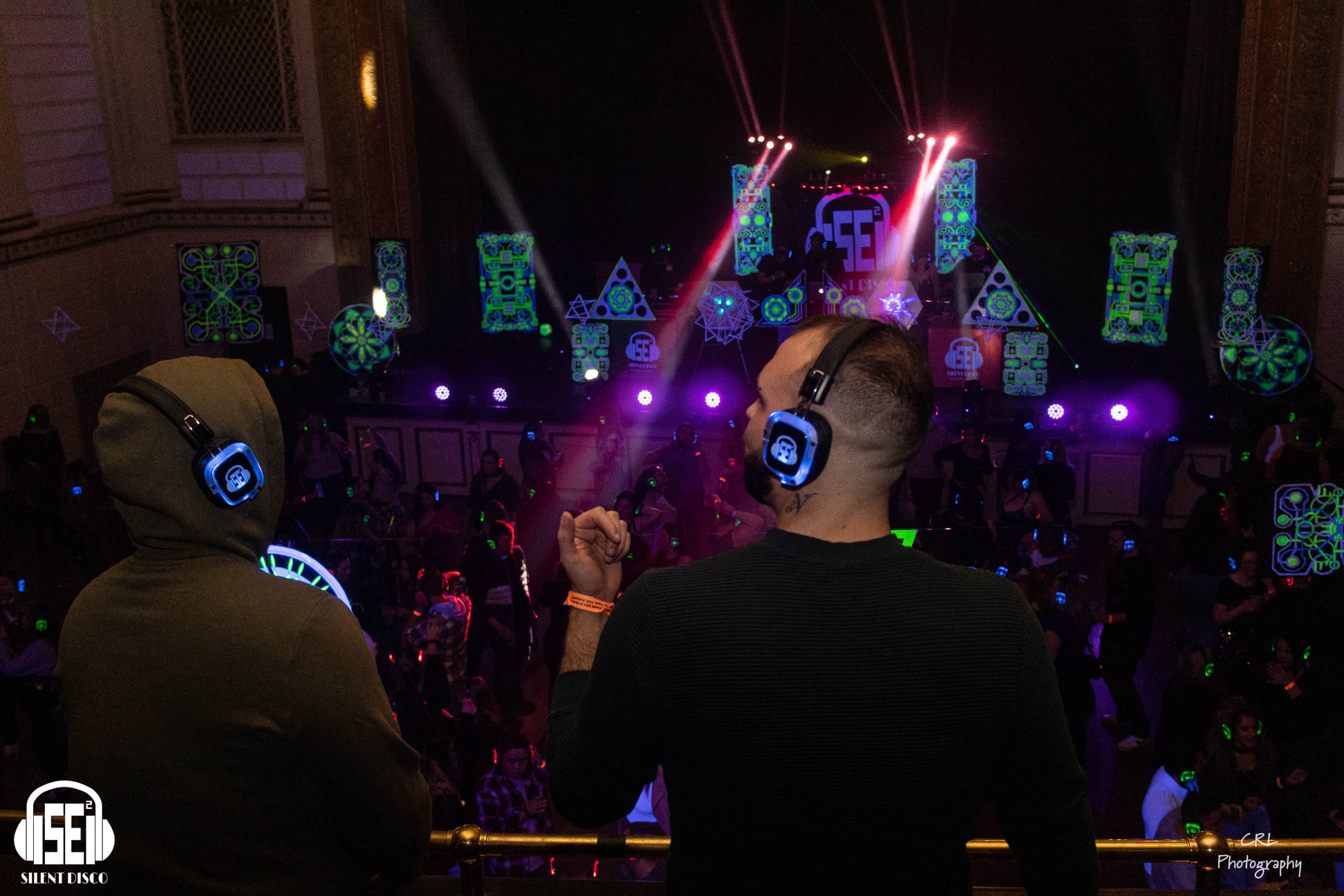SE2 Silent Disco guests at 500 Pearl in Buffalo.