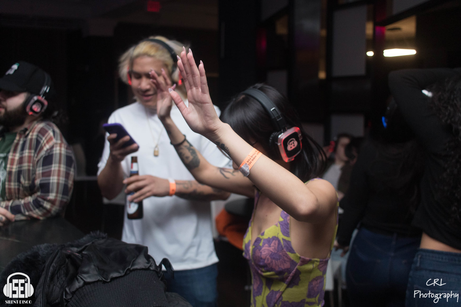 SE2 Silent Disco guests at 500 Pearl in Buffalo.