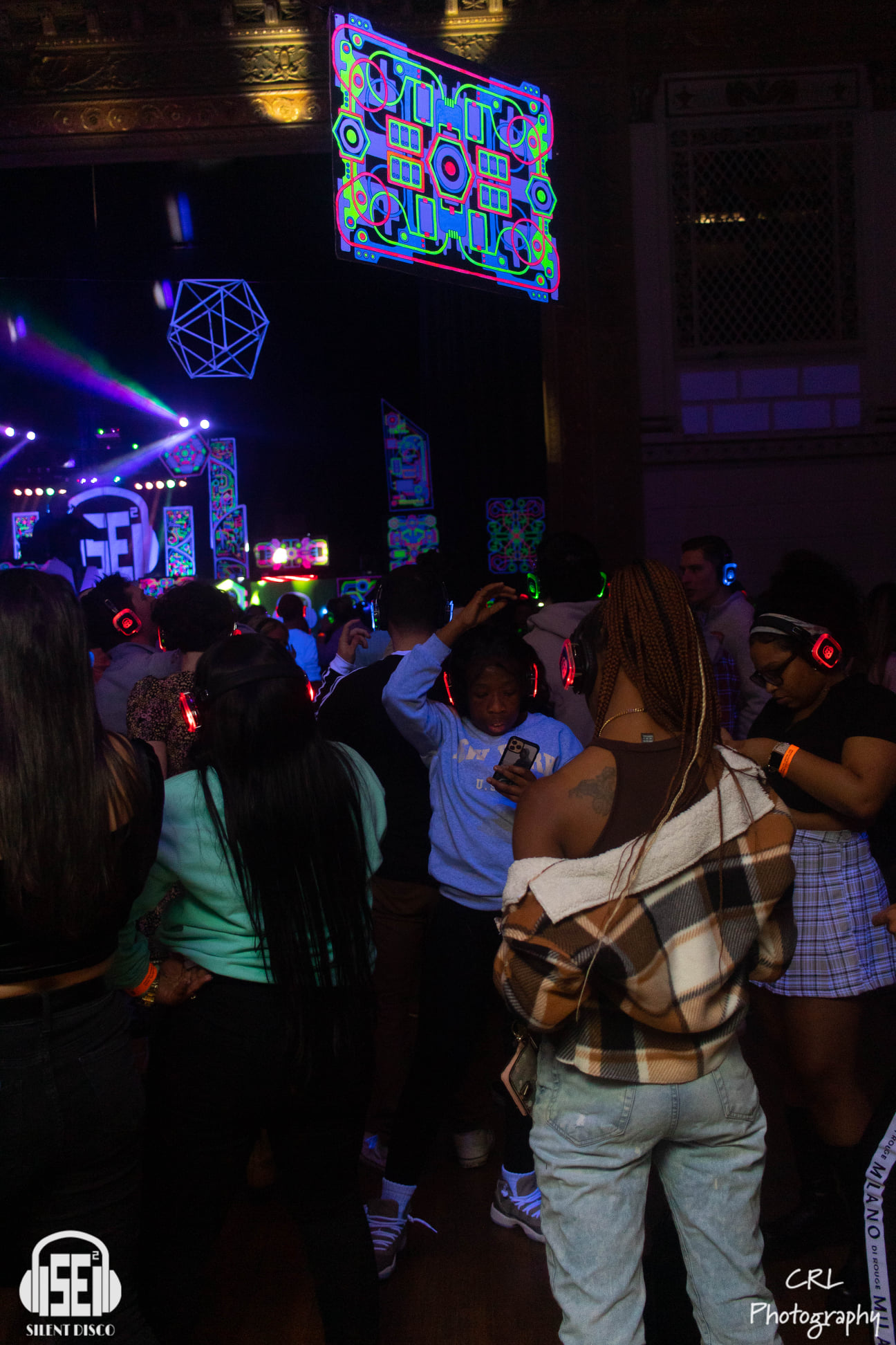 SE2 Silent Disco guests at 500 Pearl in Buffalo.