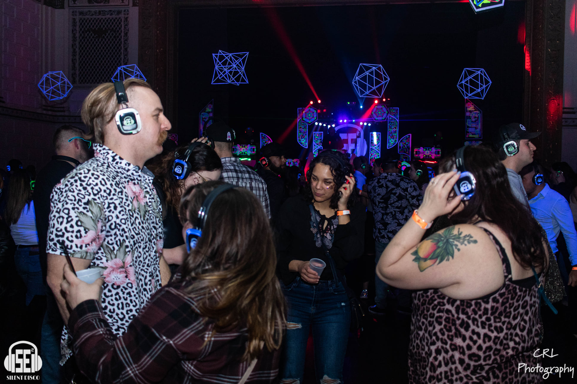 SE2 Silent Disco guests at 500 Pearl in Buffalo.