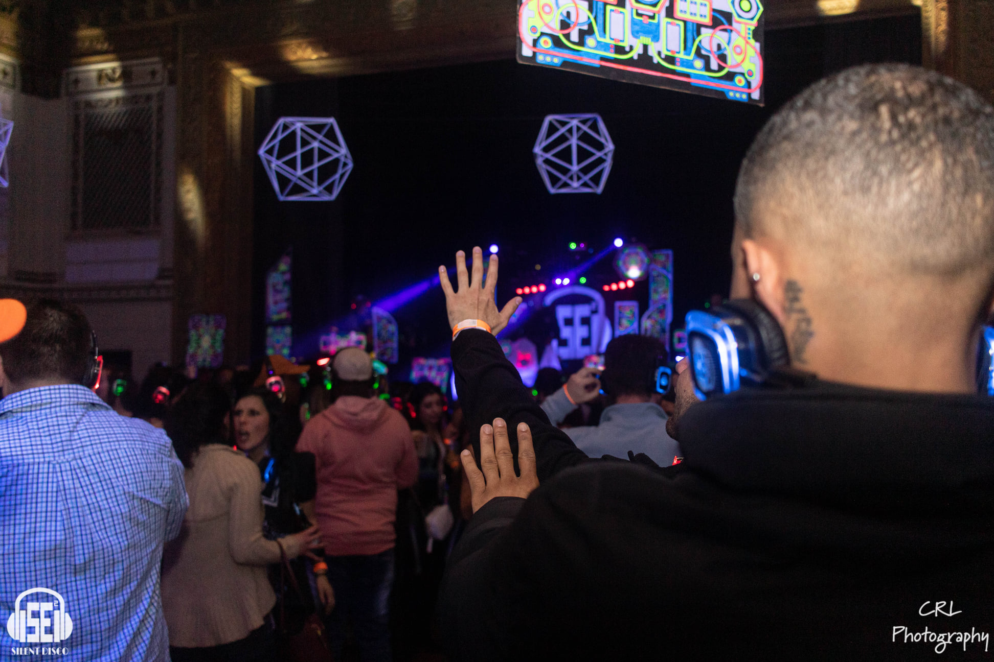 SE2 Silent Disco guests at 500 Pearl in Buffalo.