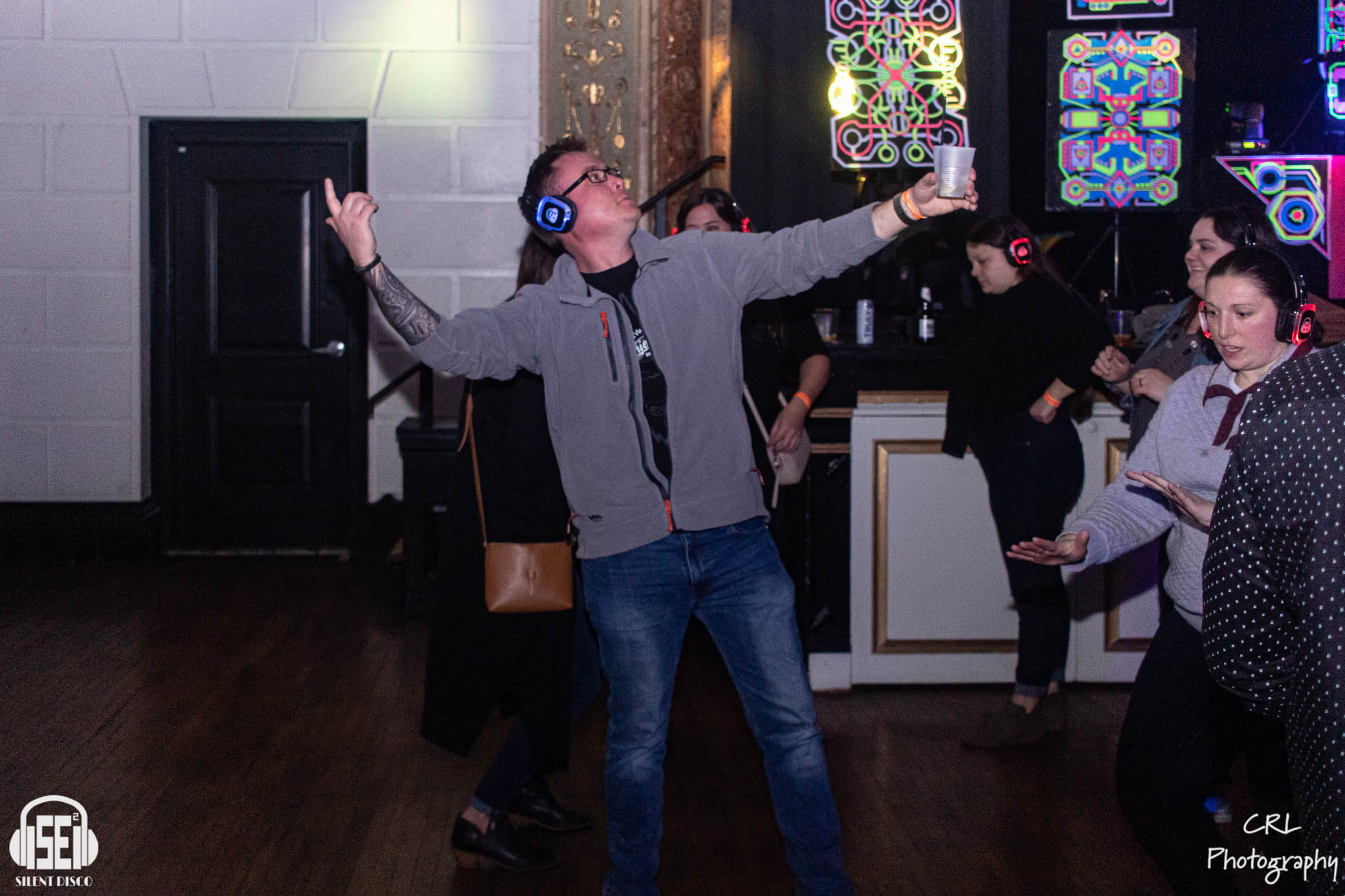 SE2 Silent Disco guests at 500 Pearl in Buffalo.