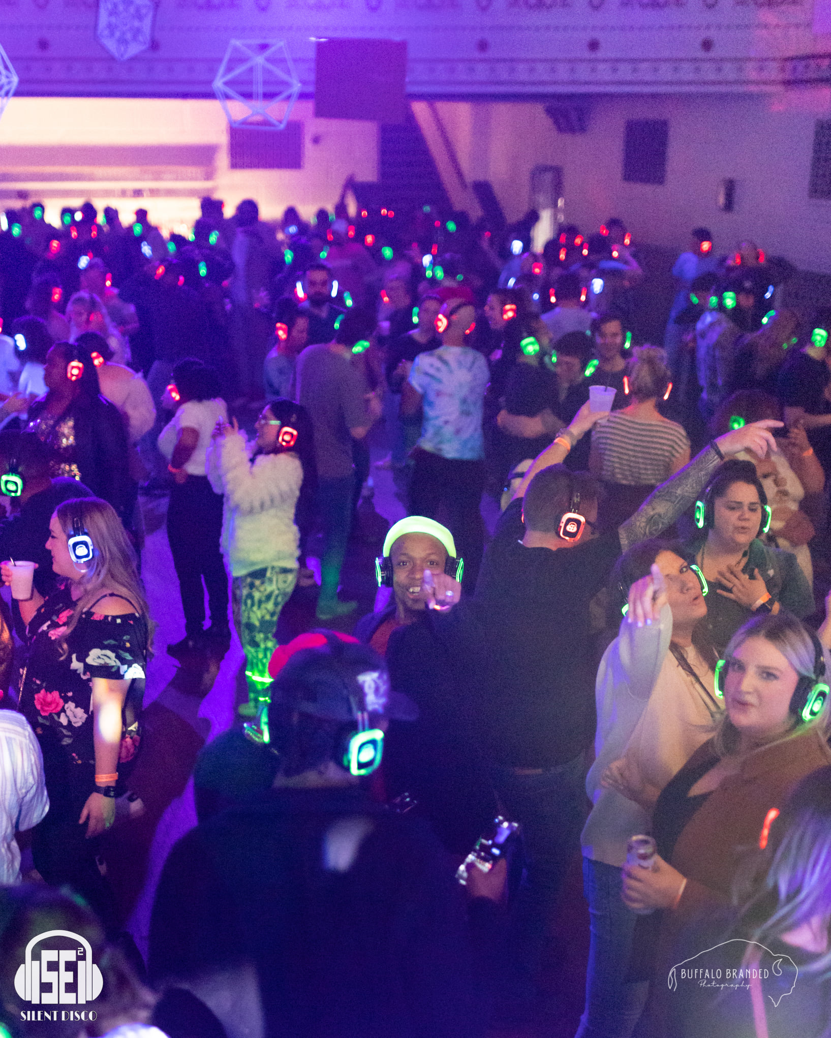 SE2 Silent Disco guests at 500 Pearl in Buffalo.