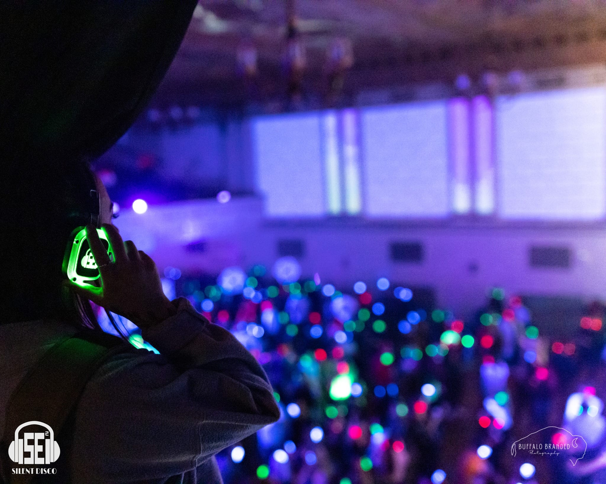 SE2 Silent Disco guests at 500 Pearl in Buffalo.