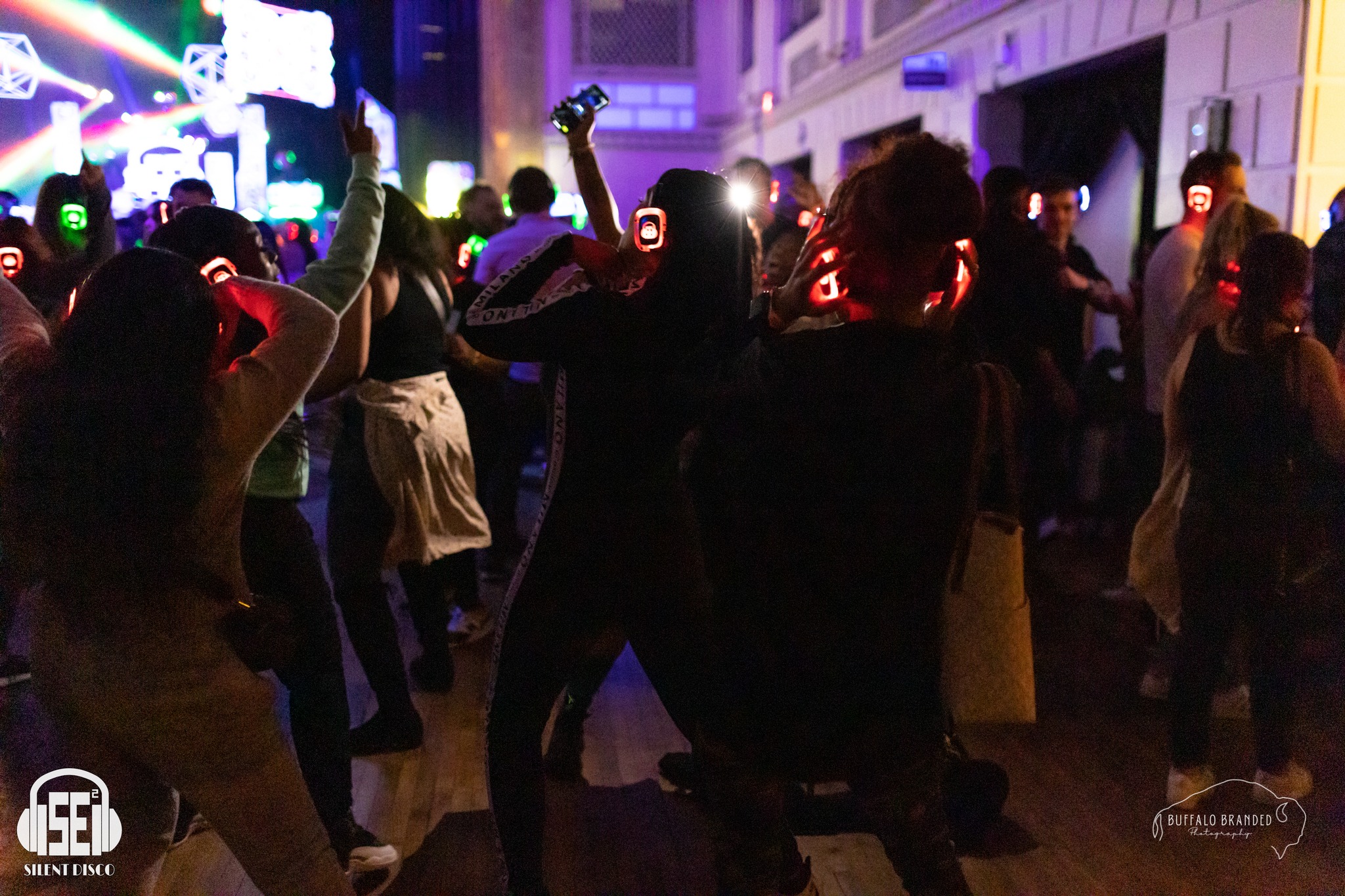 SE2 Silent Disco guests at 500 Pearl in Buffalo.