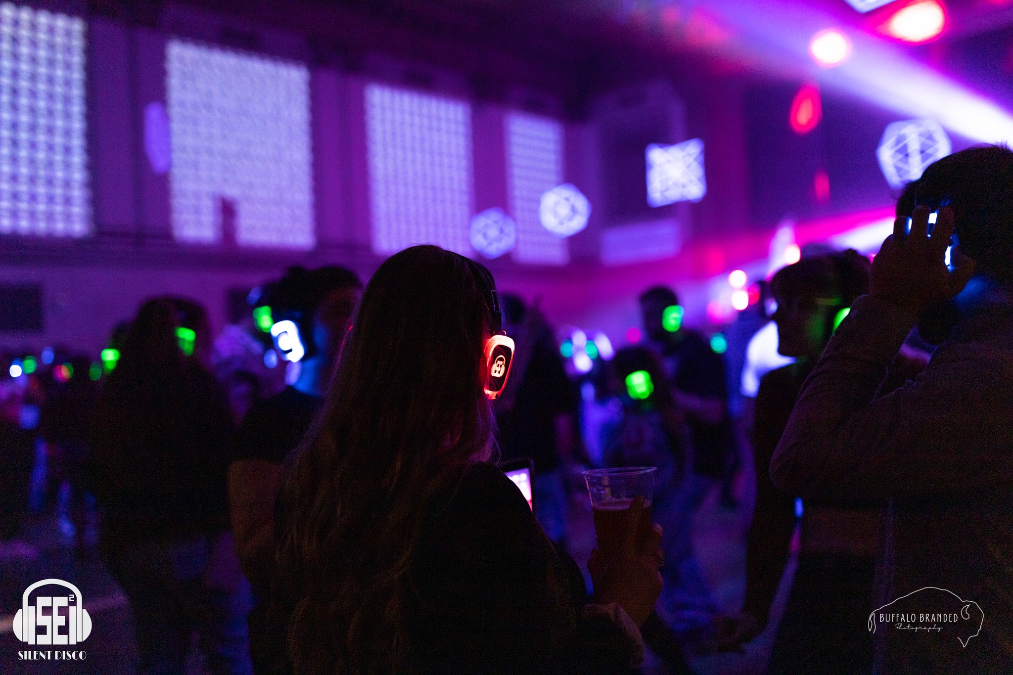 SE2 Silent Disco guests at 500 Pearl in Buffalo.