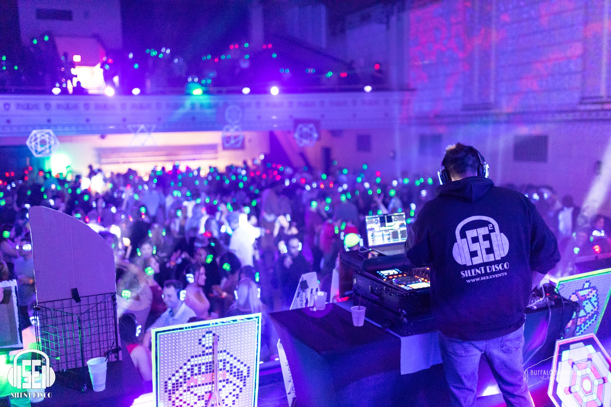 SE2 Silent Disco guests at 500 Pearl in Buffalo.