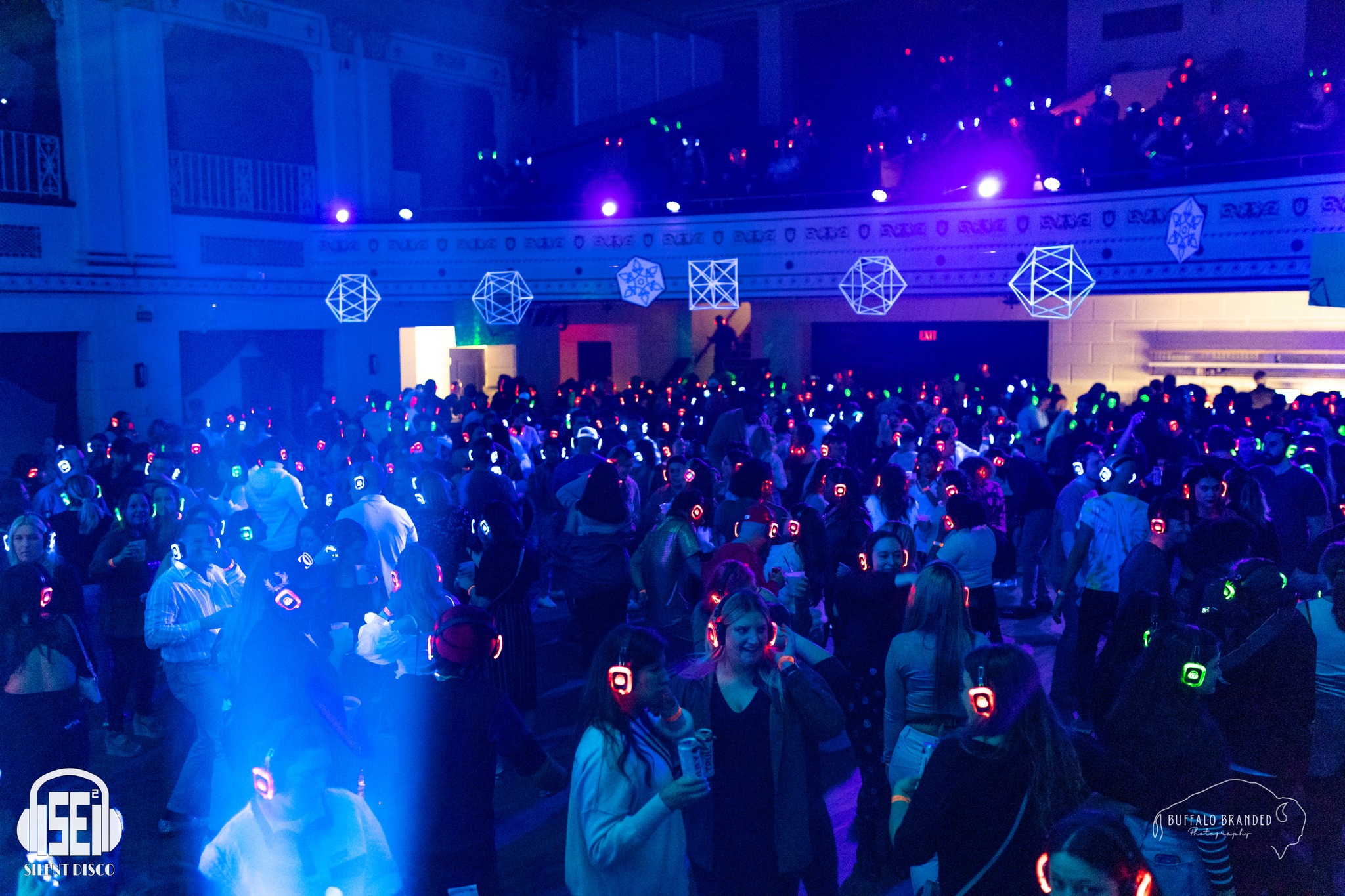 SE2 Silent Disco guests at 500 Pearl in Buffalo.