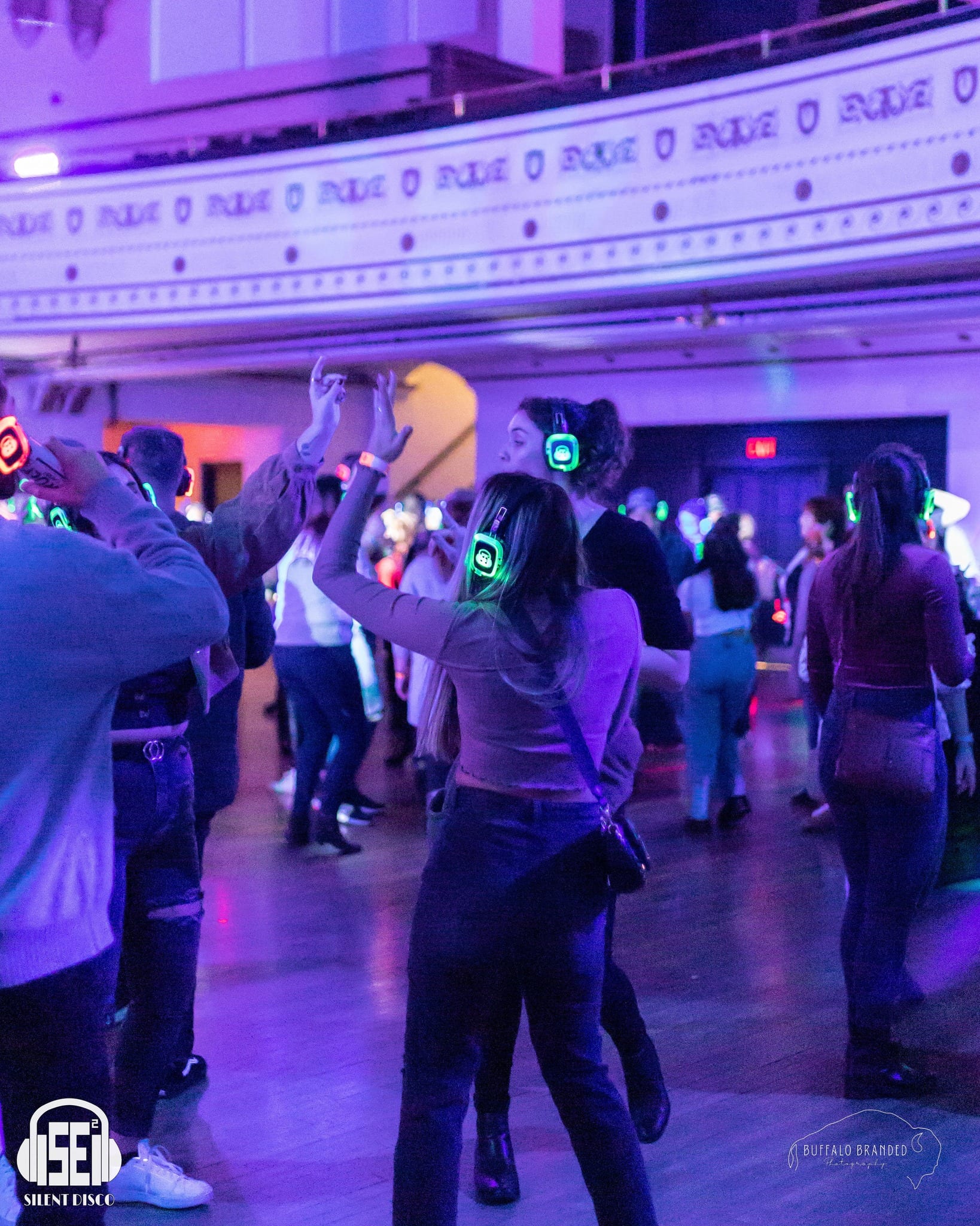 SE2 Silent Disco guests at 500 Pearl in Buffalo.