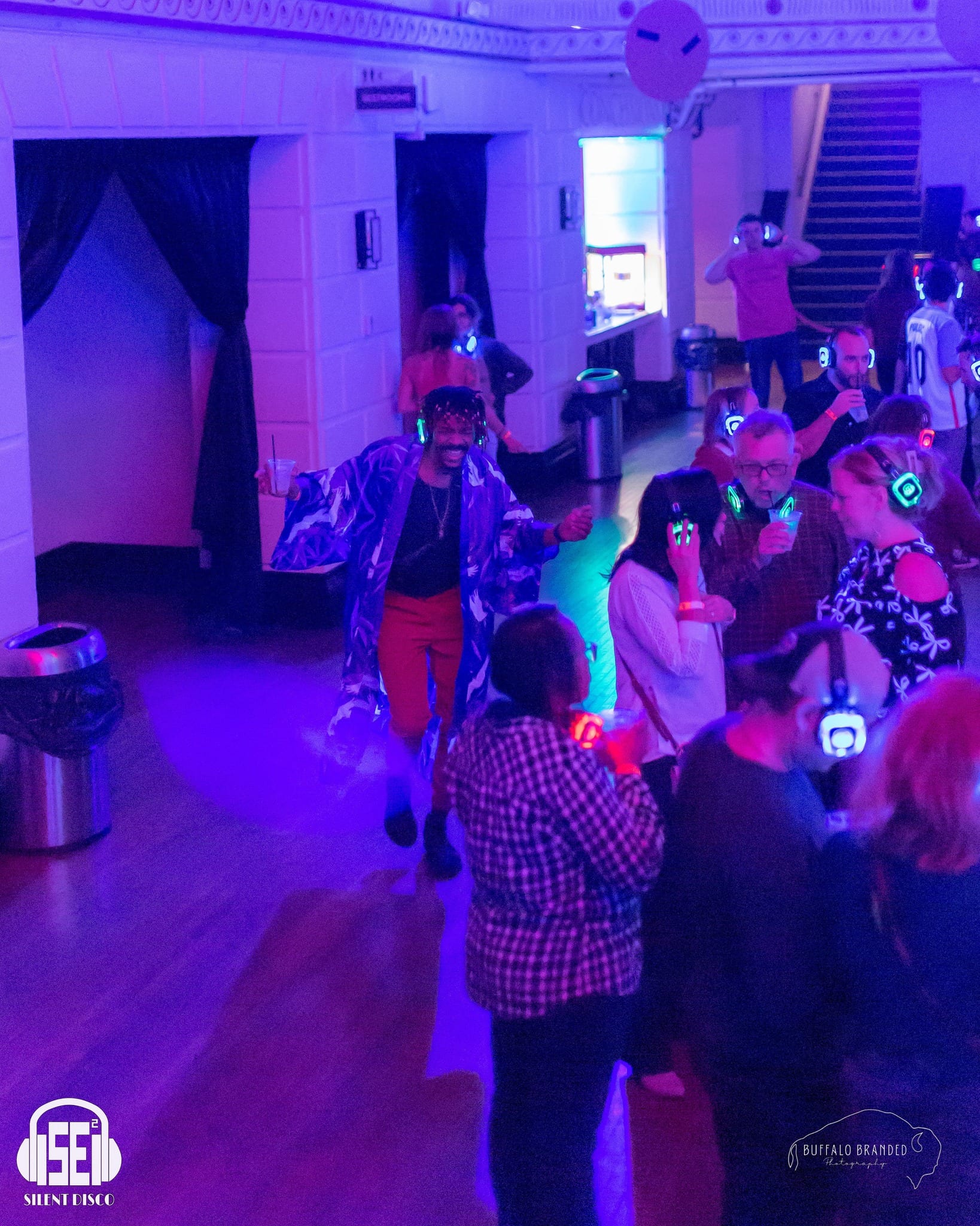 SE2 Silent Disco guests at 500 Pearl in Buffalo.