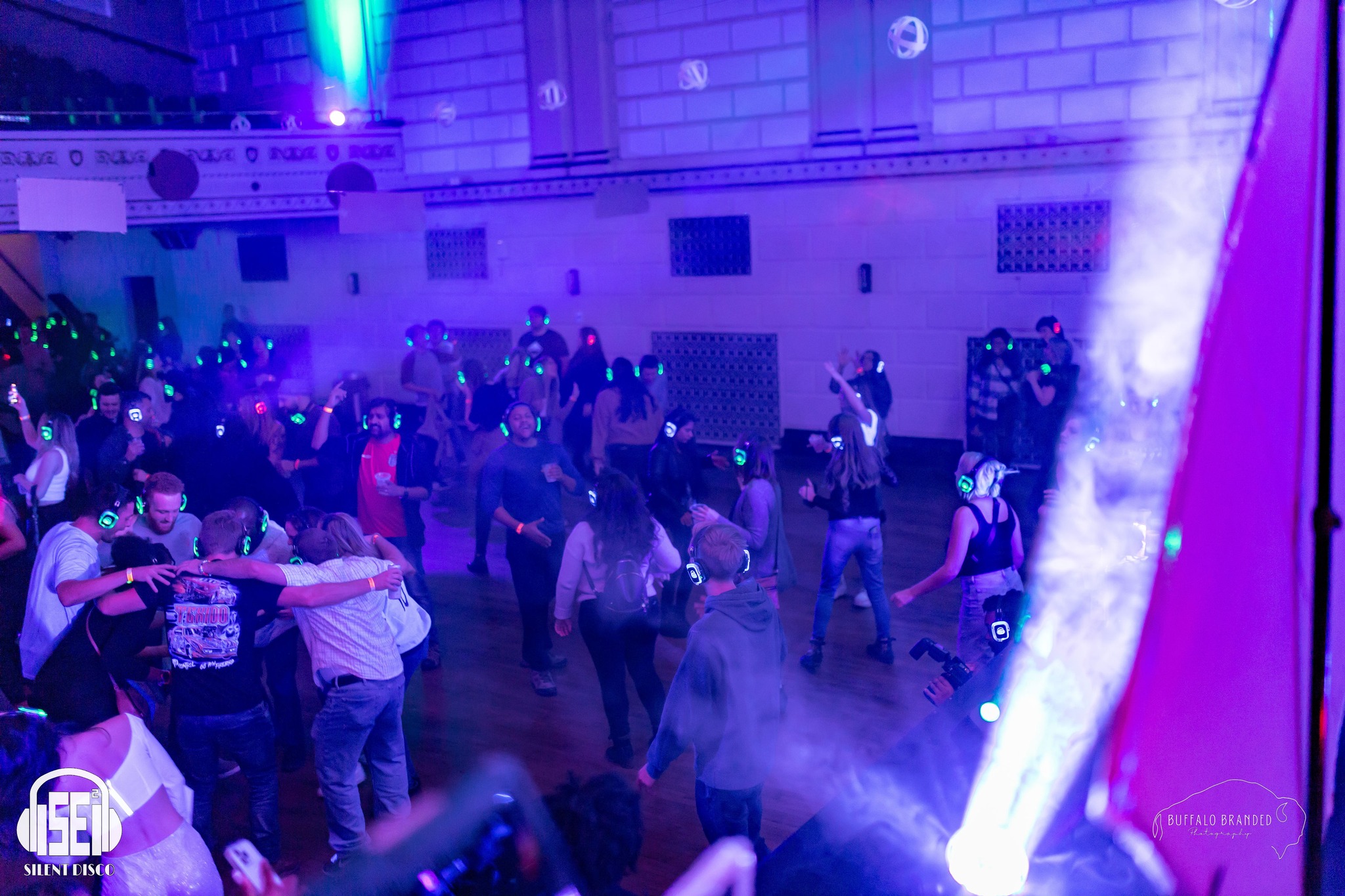 SE2 Silent Disco guests at 500 Pearl in Buffalo.