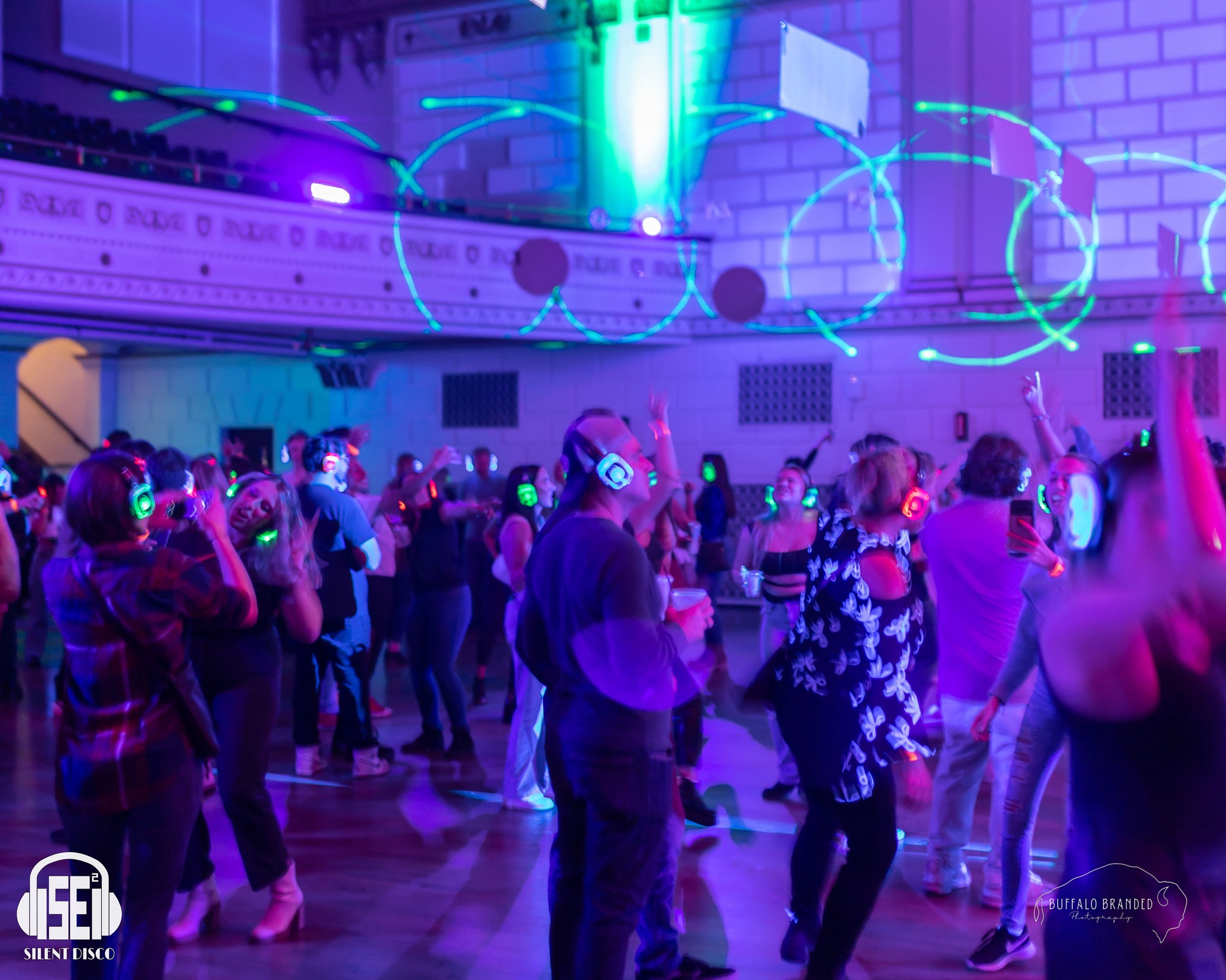 SE2 Silent Disco guests at 500 Pearl in Buffalo.