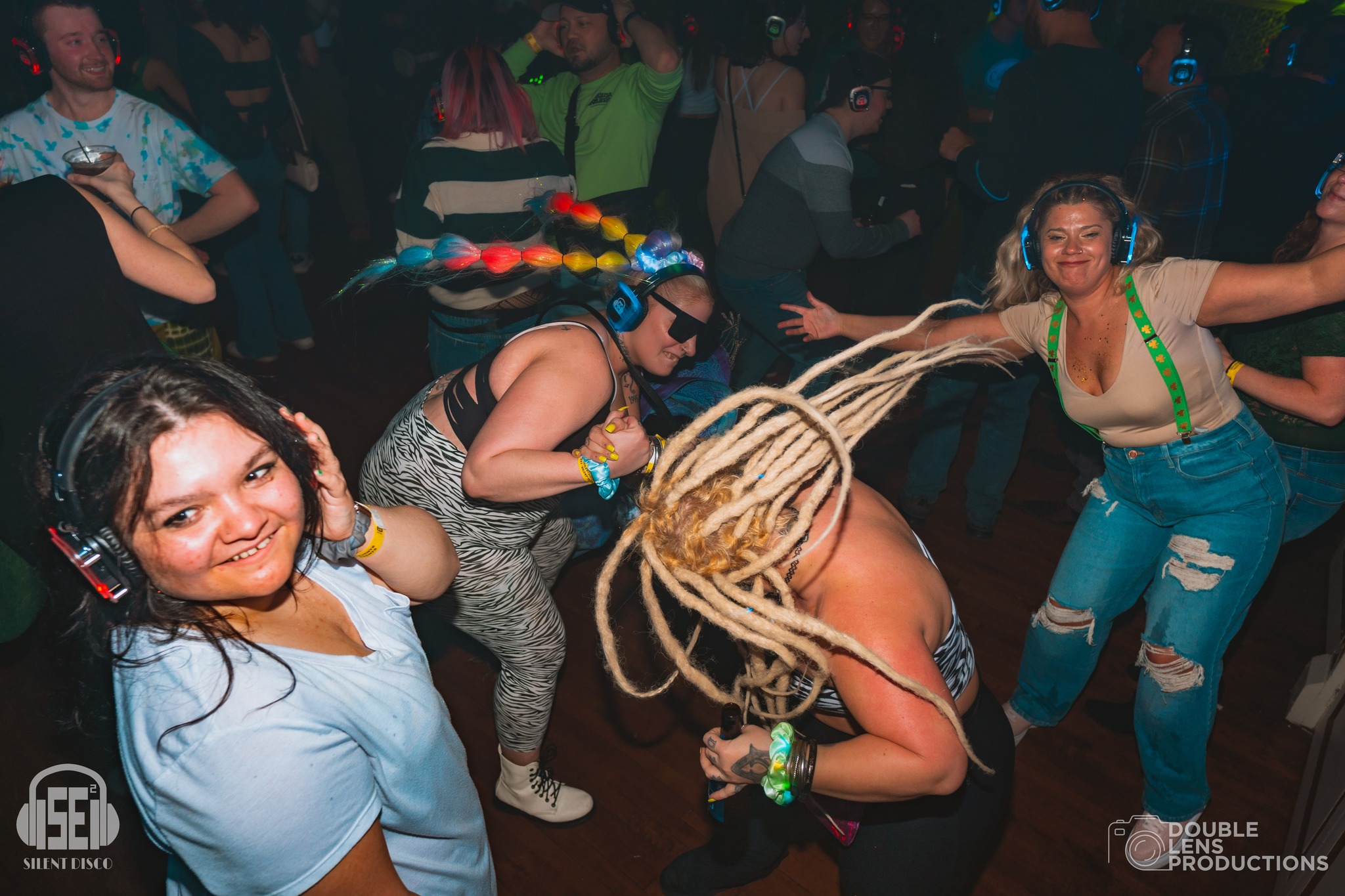 SE2 Silent Disco guests at 500 Pearl in Buffalo.