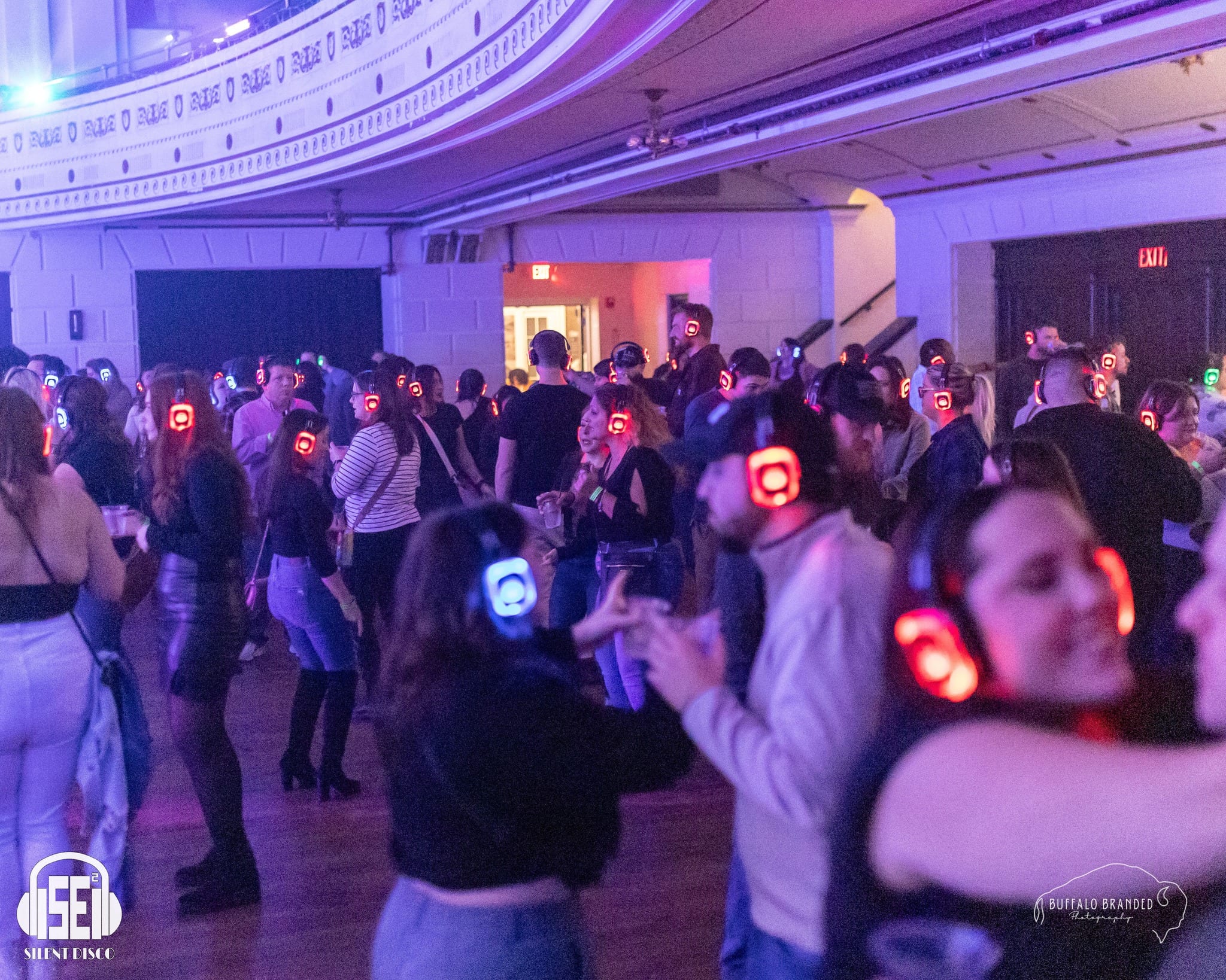 SE2 Silent Disco guests at 500 Pearl in Buffalo.