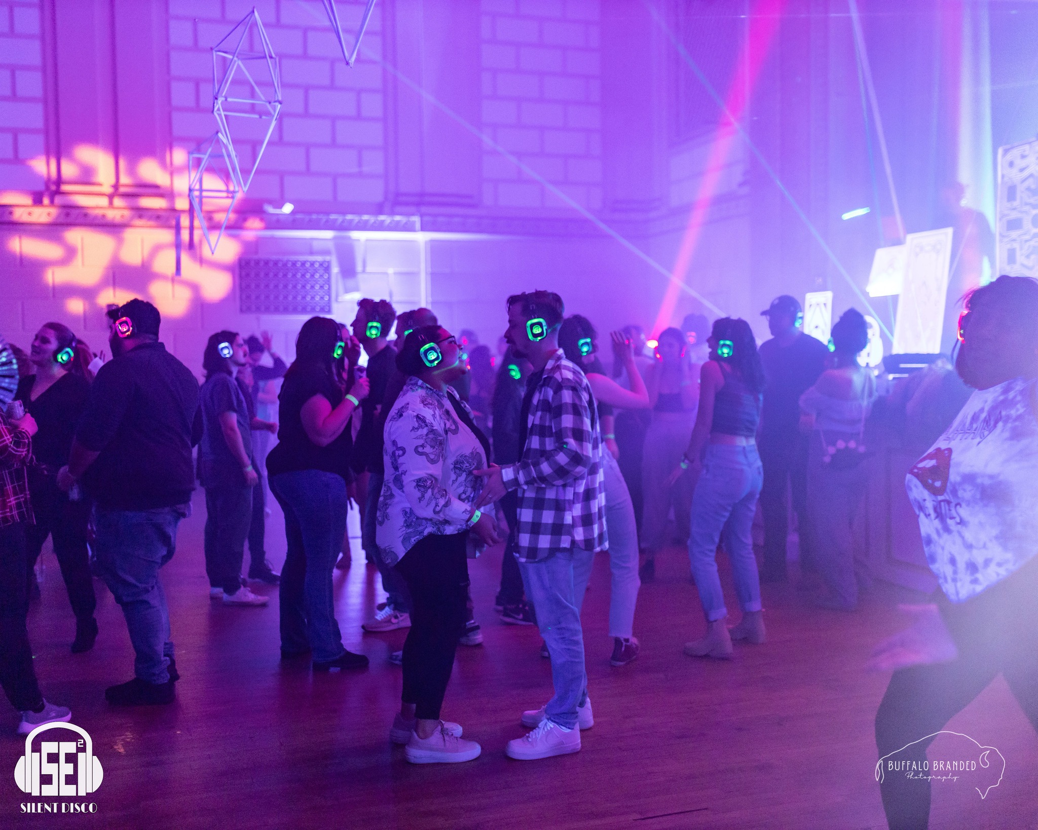 SE2 Silent Disco guests at 500 Pearl in Buffalo.