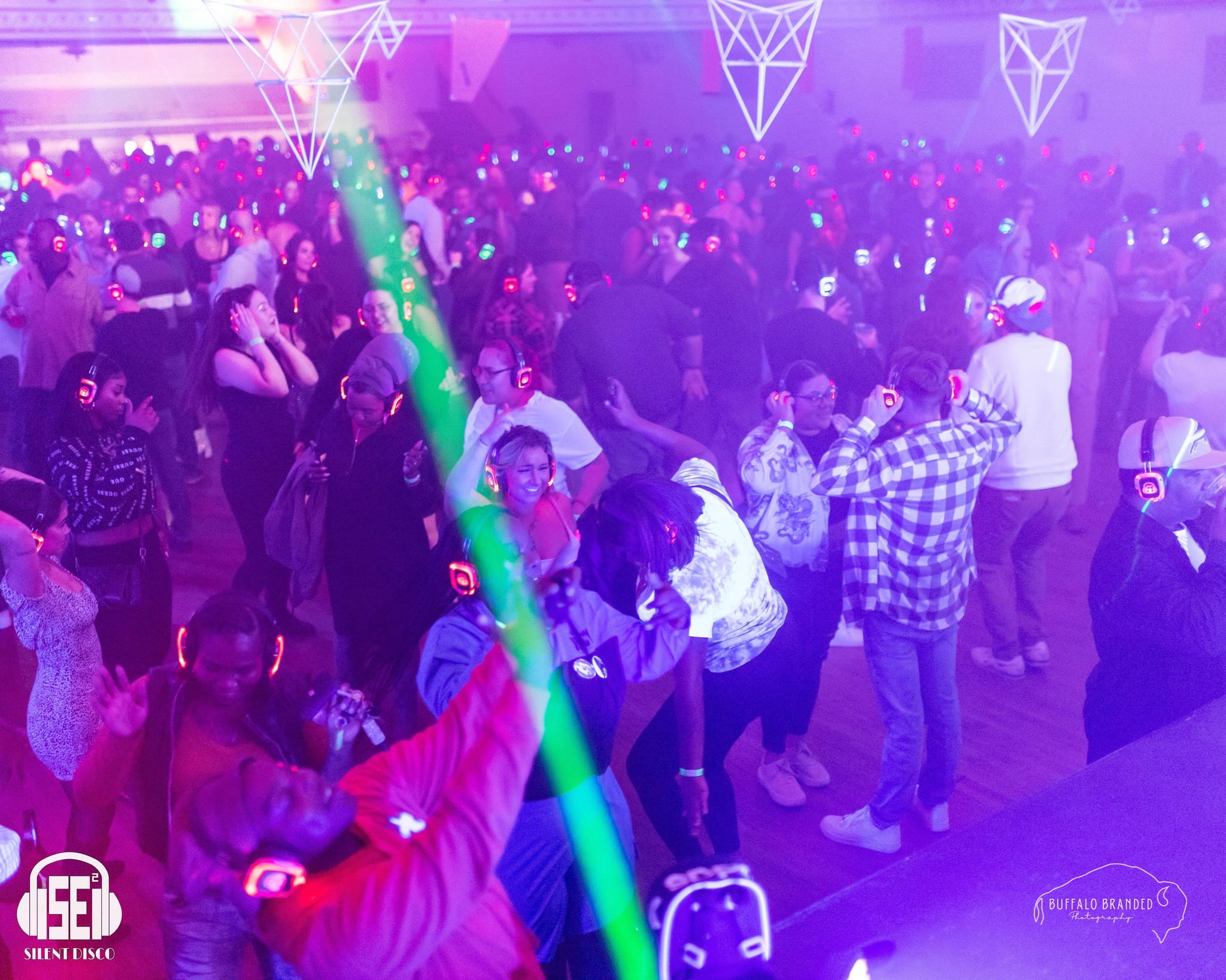 SE2 Silent Disco guests at 500 Pearl in Buffalo.