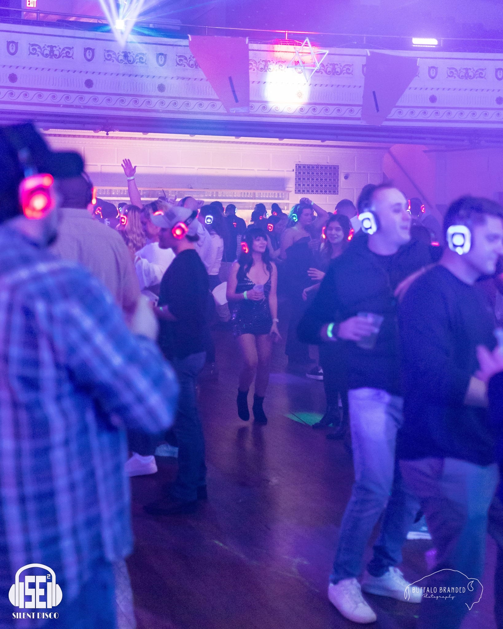 SE2 Silent Disco guests at 500 Pearl in Buffalo.
