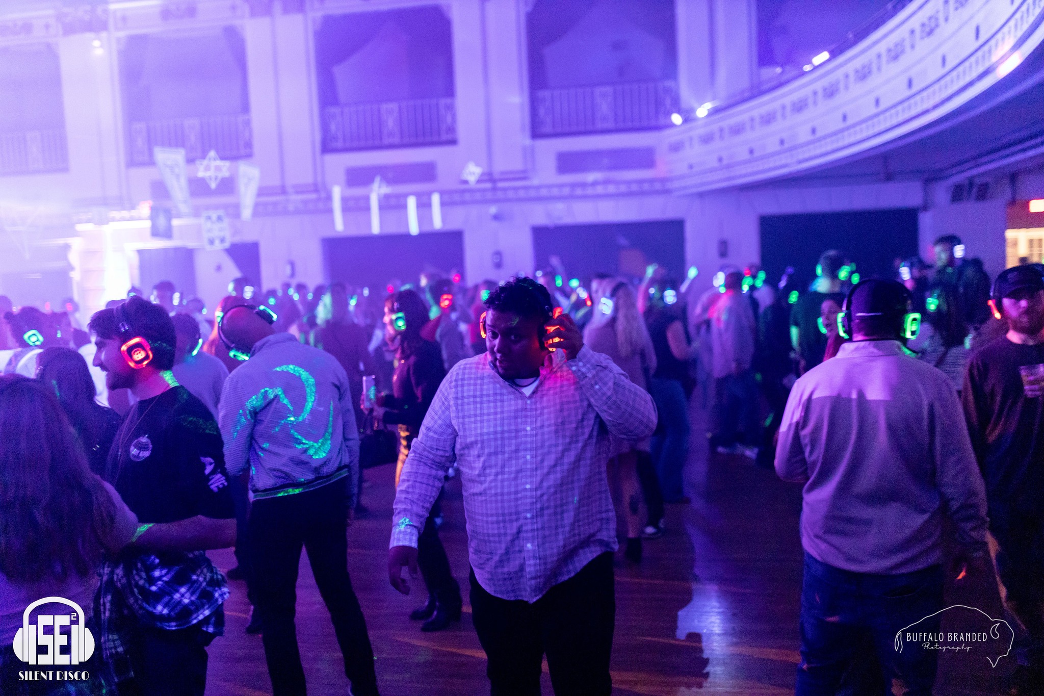 SE2 Silent Disco guests at 500 Pearl in Buffalo.