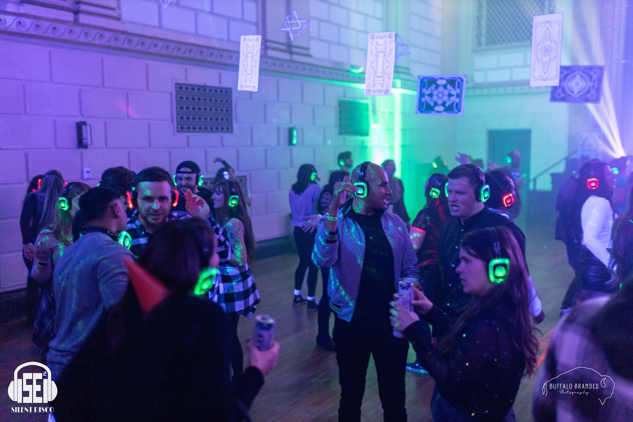 SE2 Silent Disco guests at 500 Pearl in Buffalo.