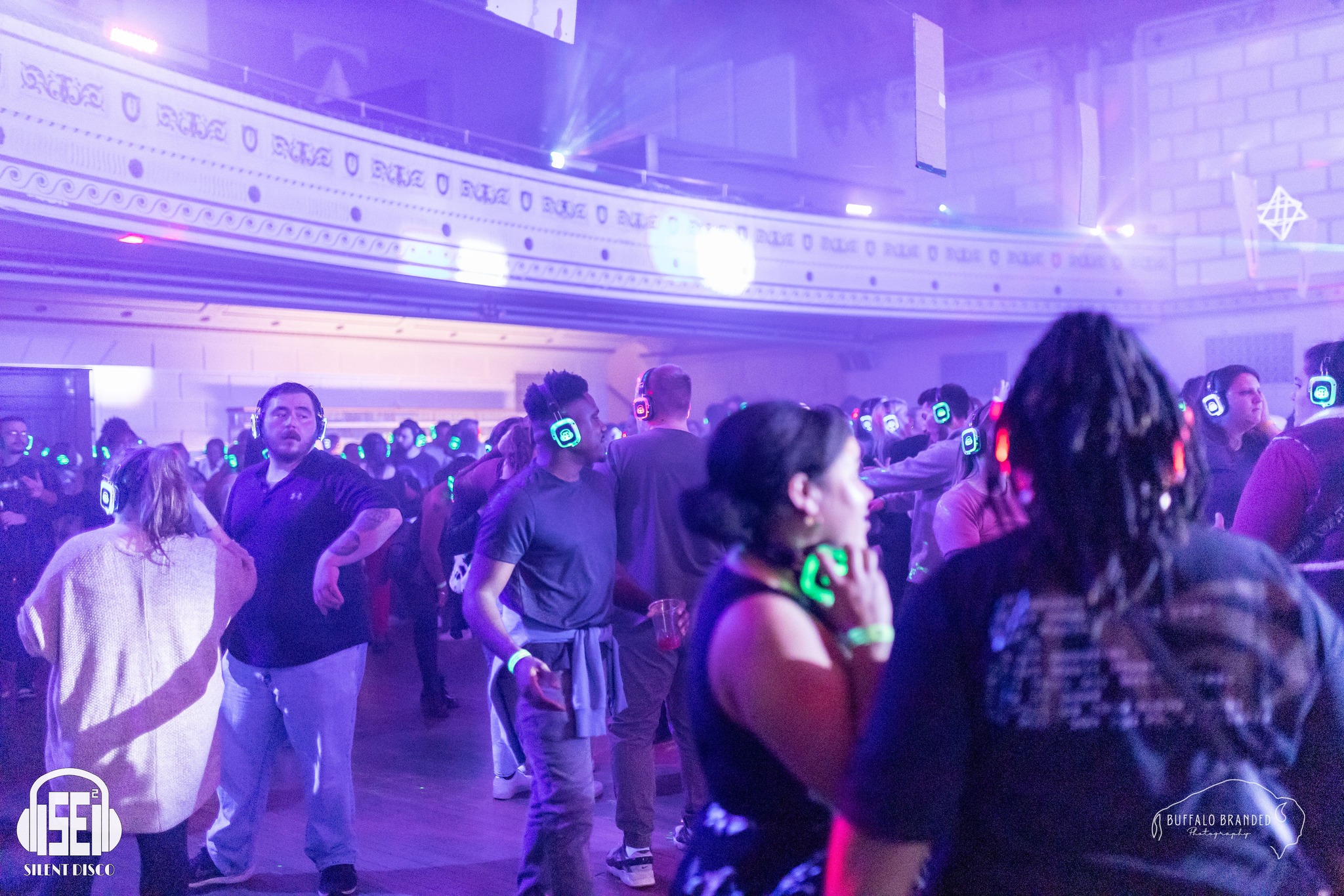 SE2 Silent Disco guests at 500 Pearl in Buffalo.