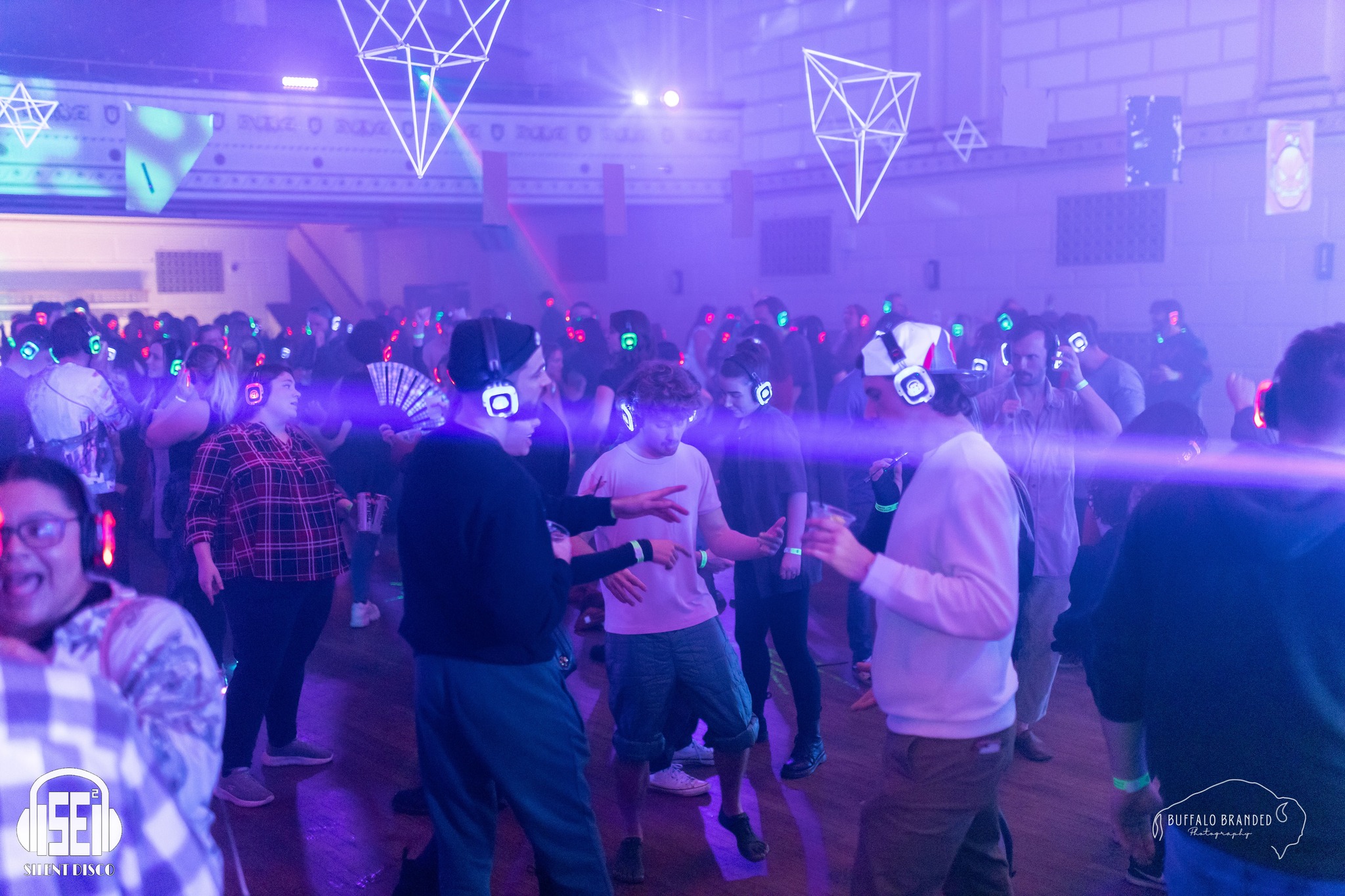 SE2 Silent Disco guests at 500 Pearl in Buffalo.