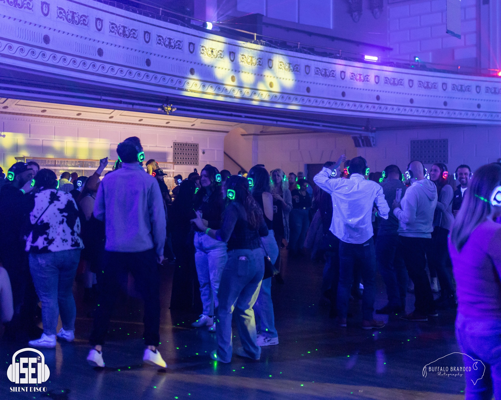 SE2 Silent Disco guests at 500 Pearl in Buffalo.