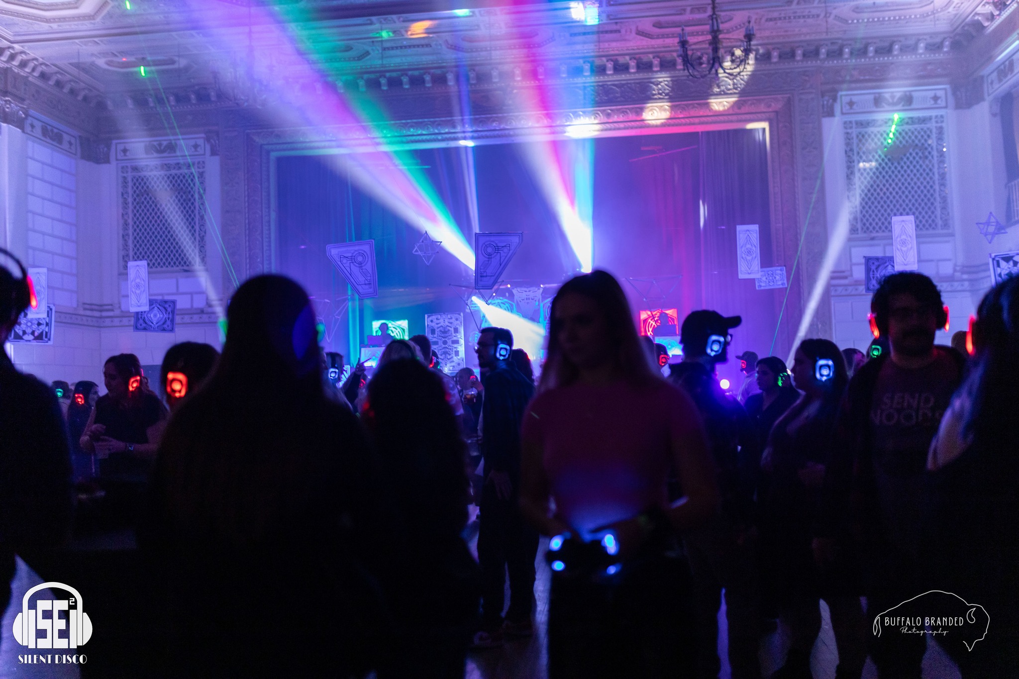 SE2 Silent Disco guests at 500 Pearl in Buffalo.