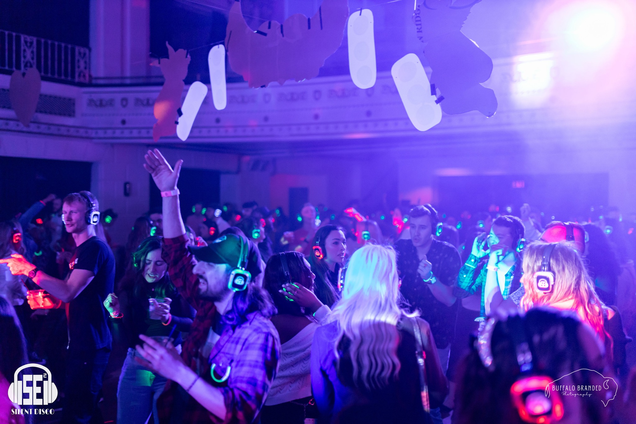 SE2 Silent Disco guests at 500 Pearl in Buffalo.