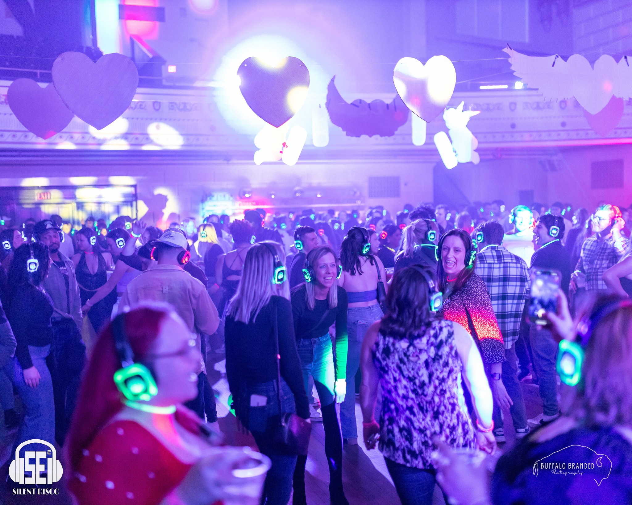 SE2 Silent Disco guests at 500 Pearl in Buffalo.