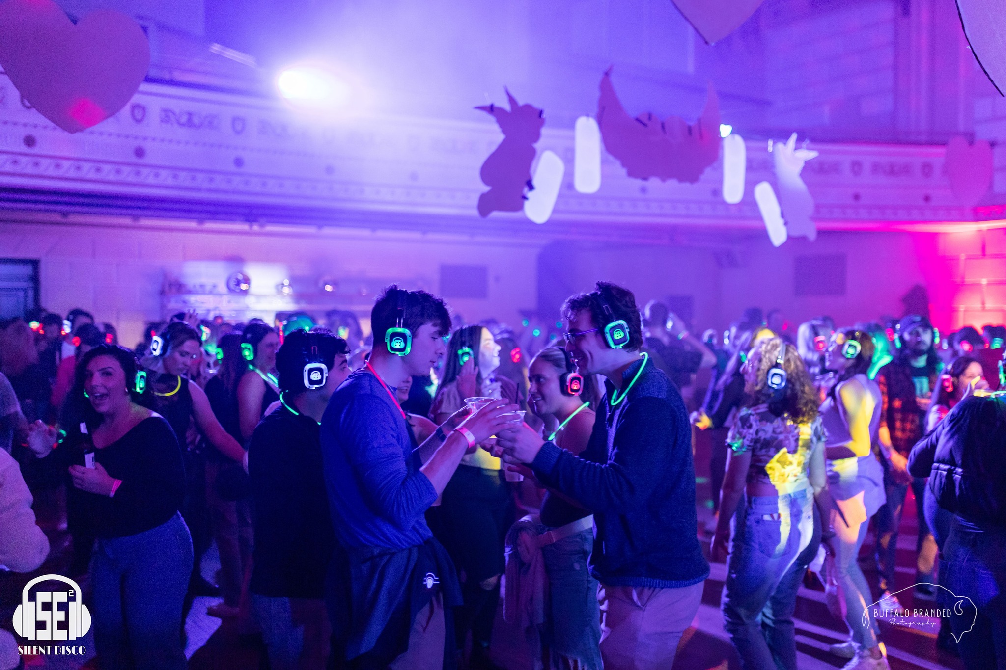 SE2 Silent Disco guests at 500 Pearl in Buffalo.
