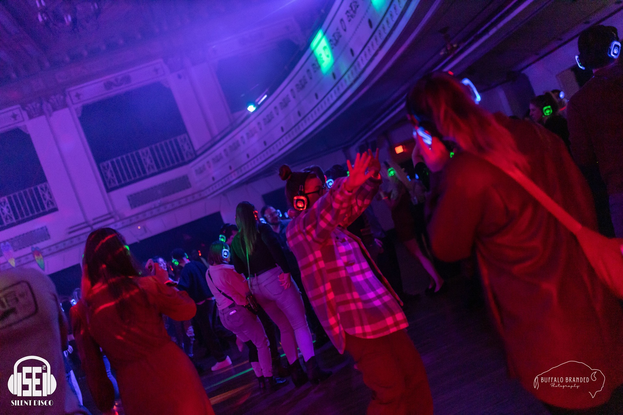 SE2 Silent Disco guests at 500 Pearl in Buffalo.