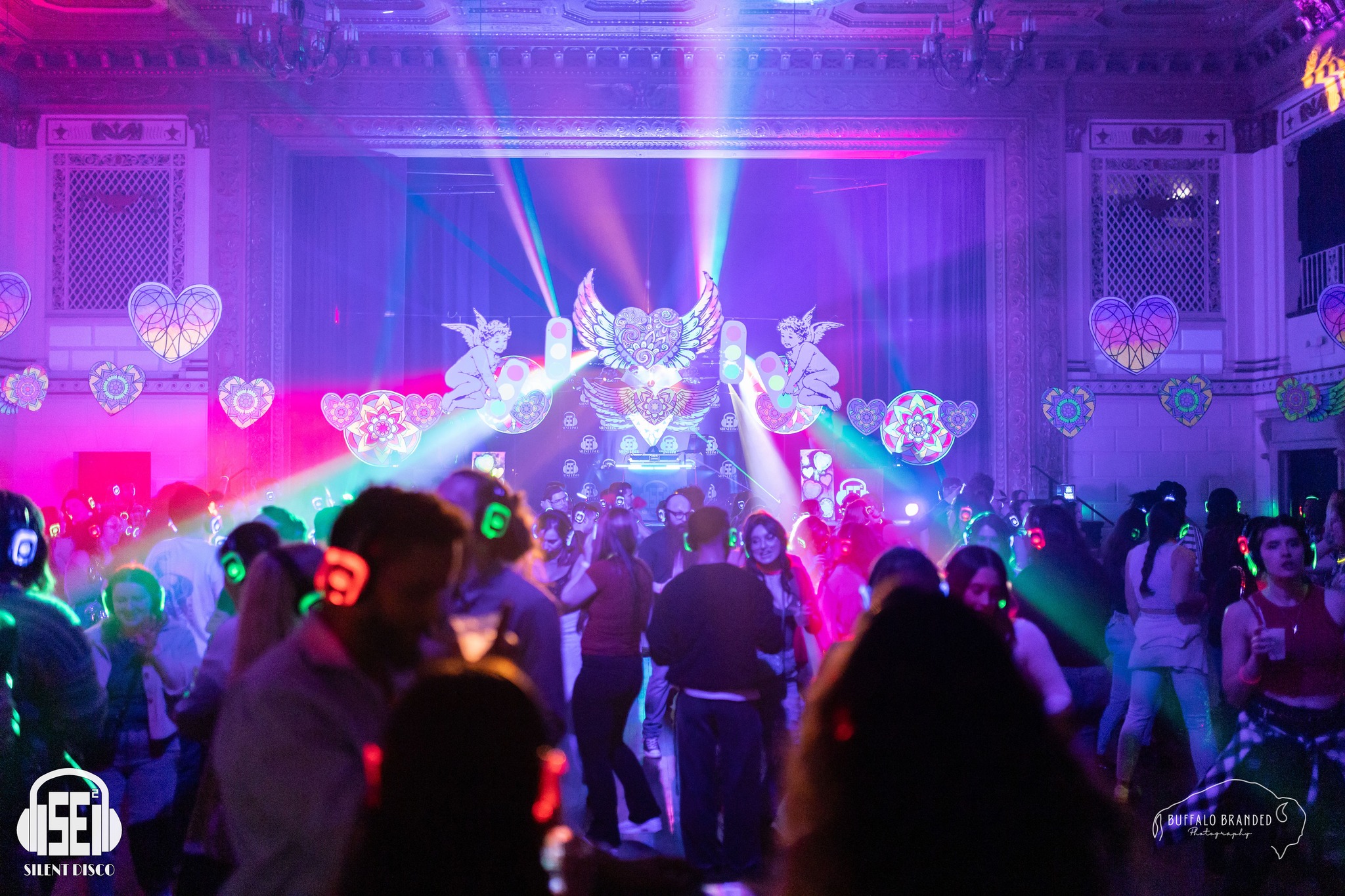 SE2 Silent Disco guests at 500 Pearl in Buffalo.