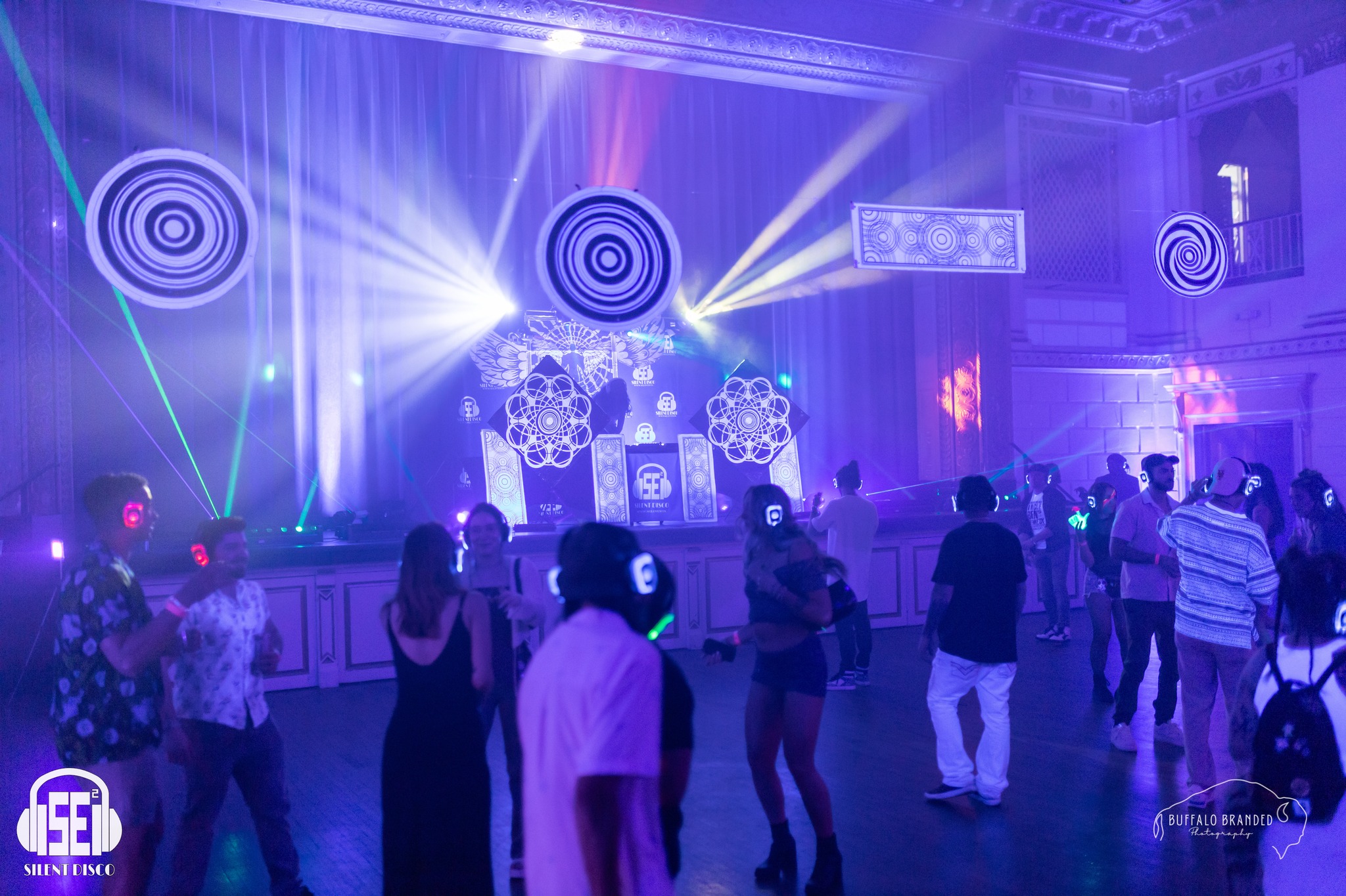 SE2 Silent Disco guests at 500 Pearl in Buffalo.