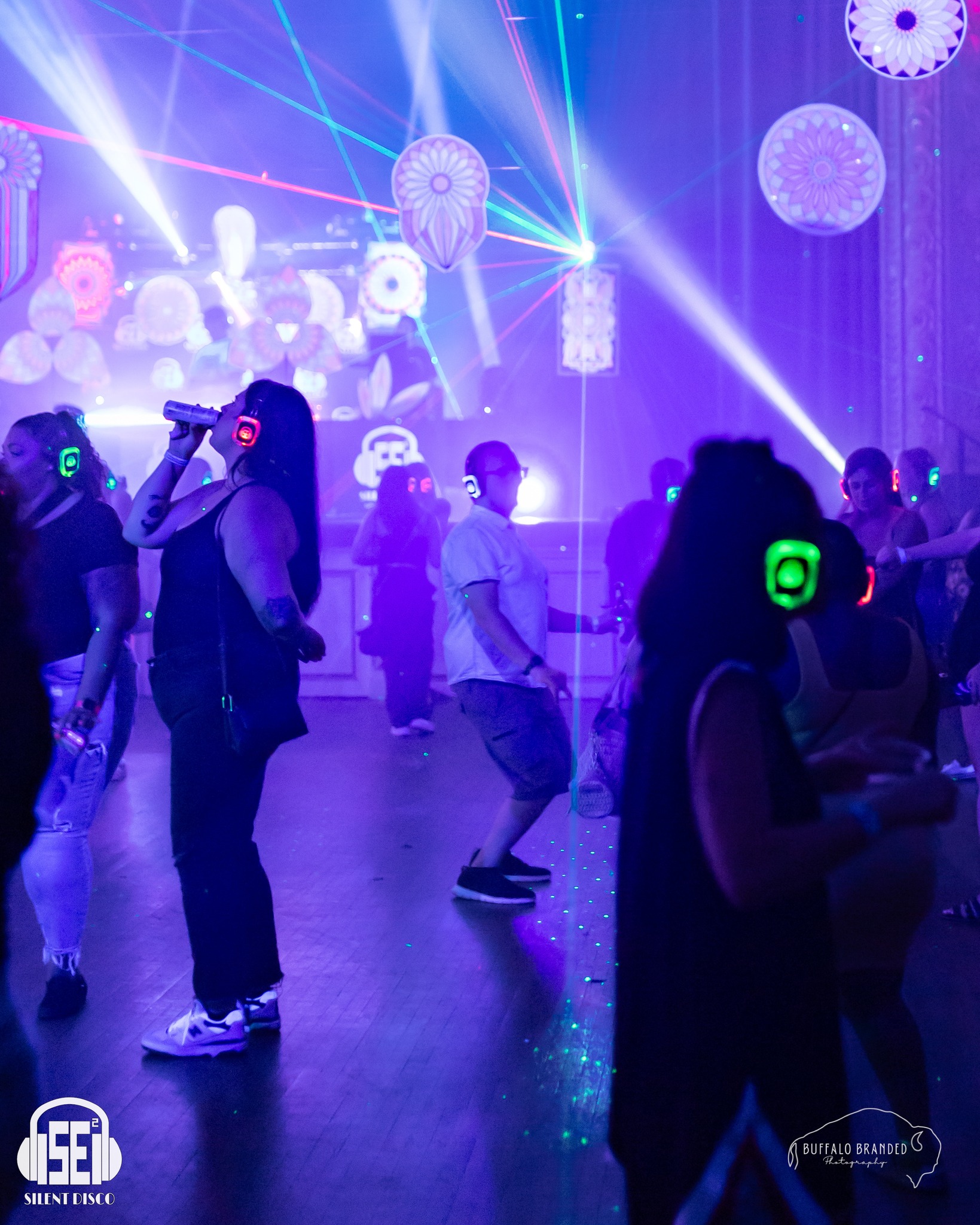 SE2 Silent Disco guests at 500 Pearl in Buffalo.