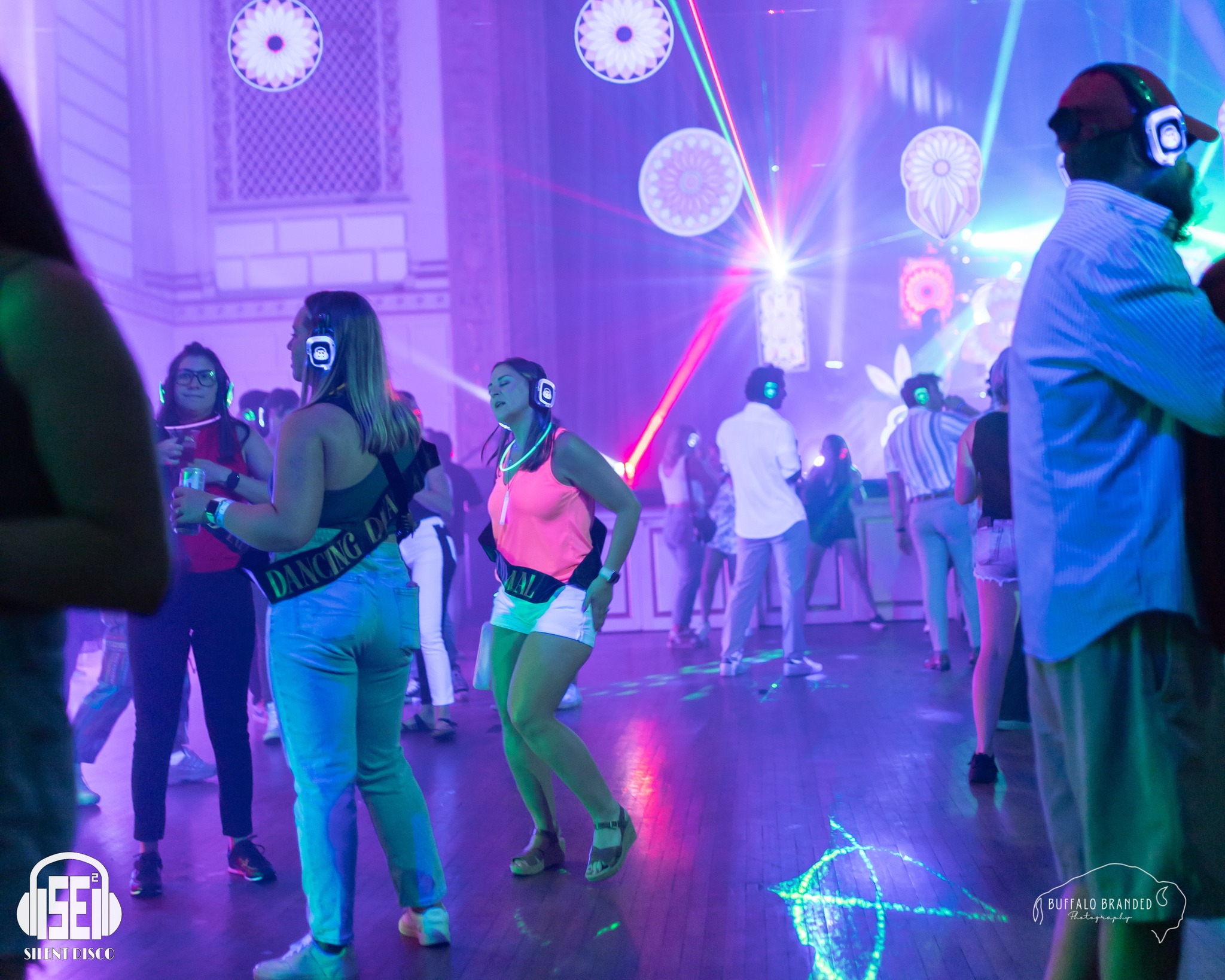 SE2 Silent Disco guests at 500 Pearl in Buffalo.