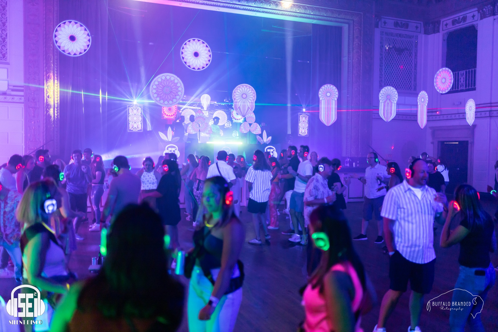 SE2 Silent Disco guests at 500 Pearl in Buffalo.