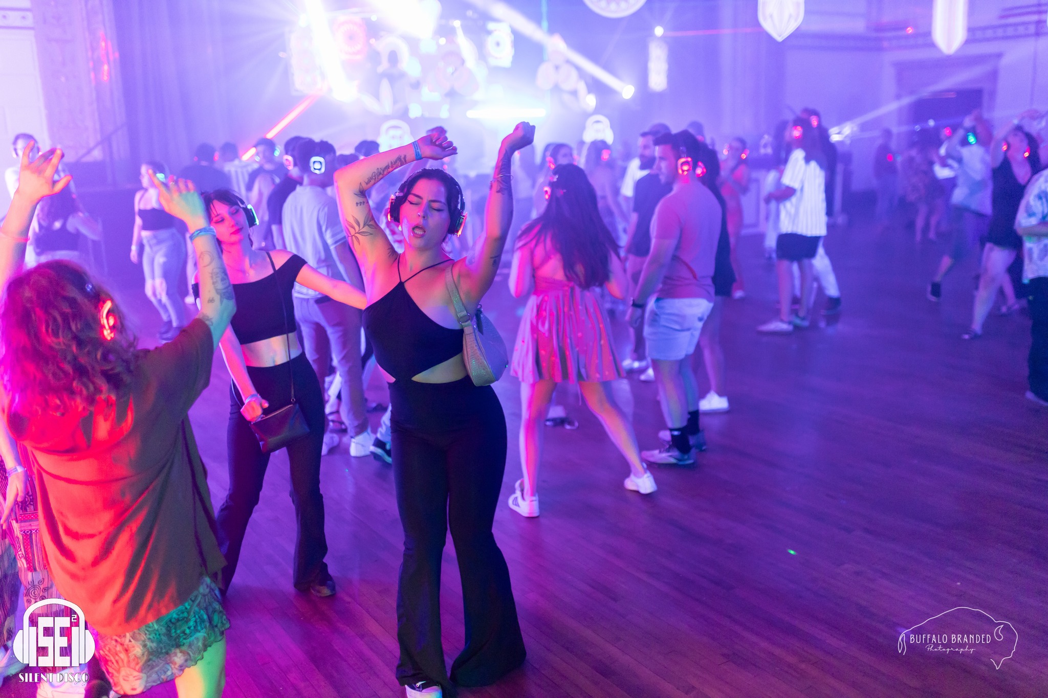 SE2 Silent Disco guests at 500 Pearl in Buffalo.