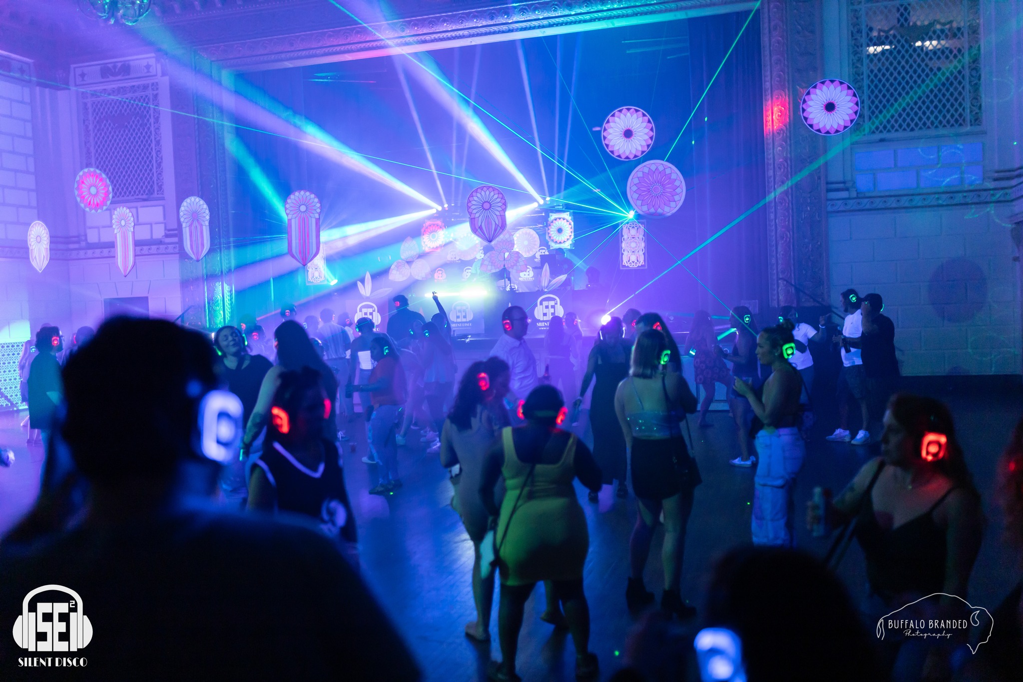 SE2 Silent Disco guests at 500 Pearl in Buffalo.