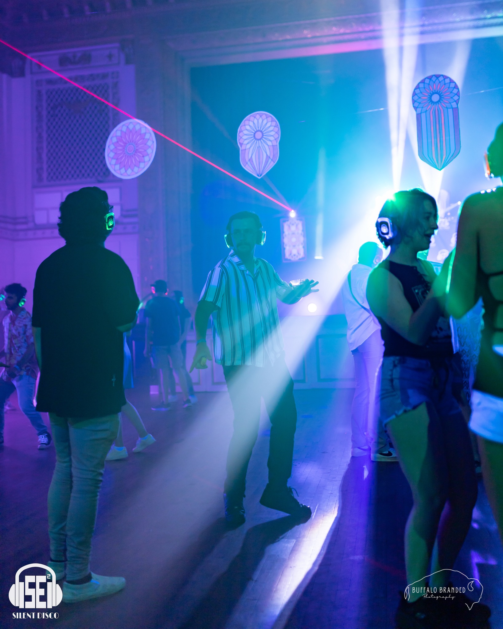 SE2 Silent Disco guests at 500 Pearl in Buffalo.