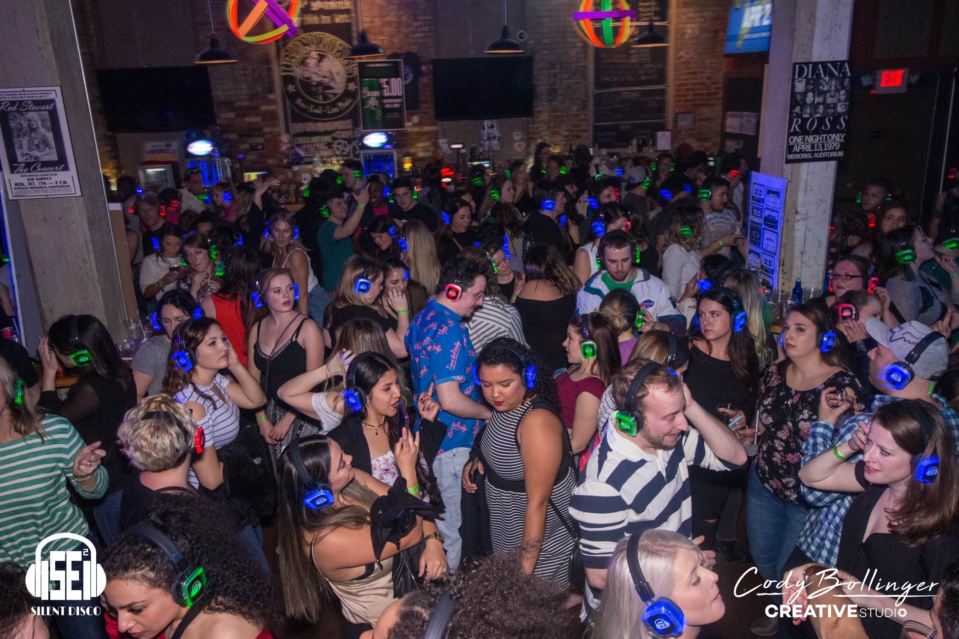 SE2 Silent Disco guests at Buffalo Iron Works in Buffalo.