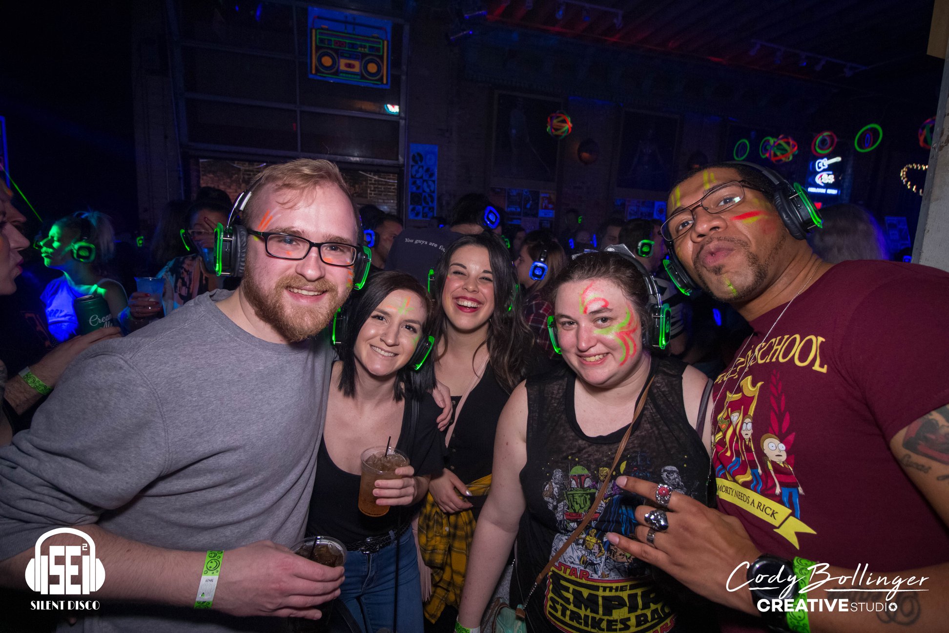 SE2 Silent Disco guests at Buffalo Iron Works in Buffalo.