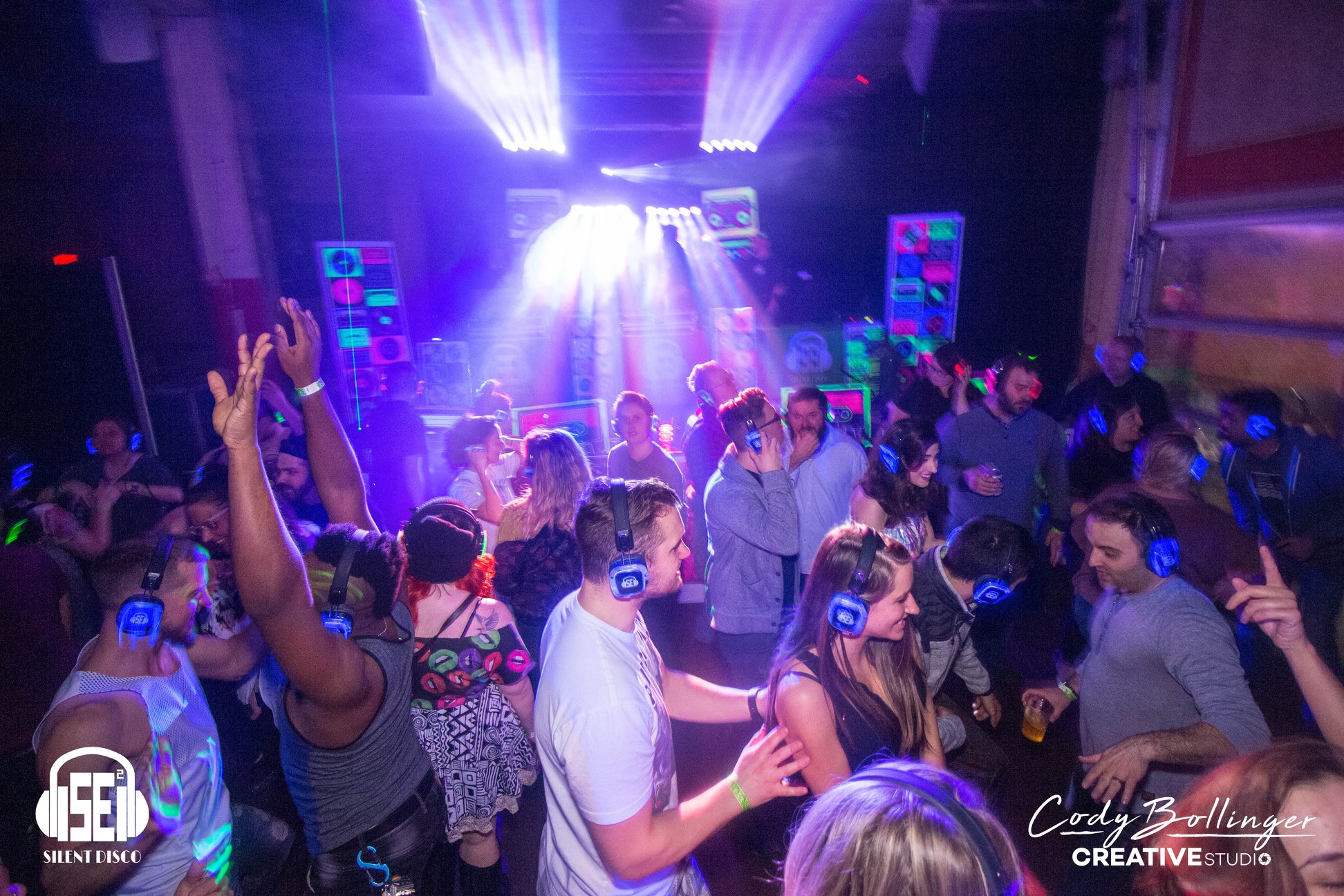 SE2 Silent Disco guests at Buffalo Iron Works in Buffalo.